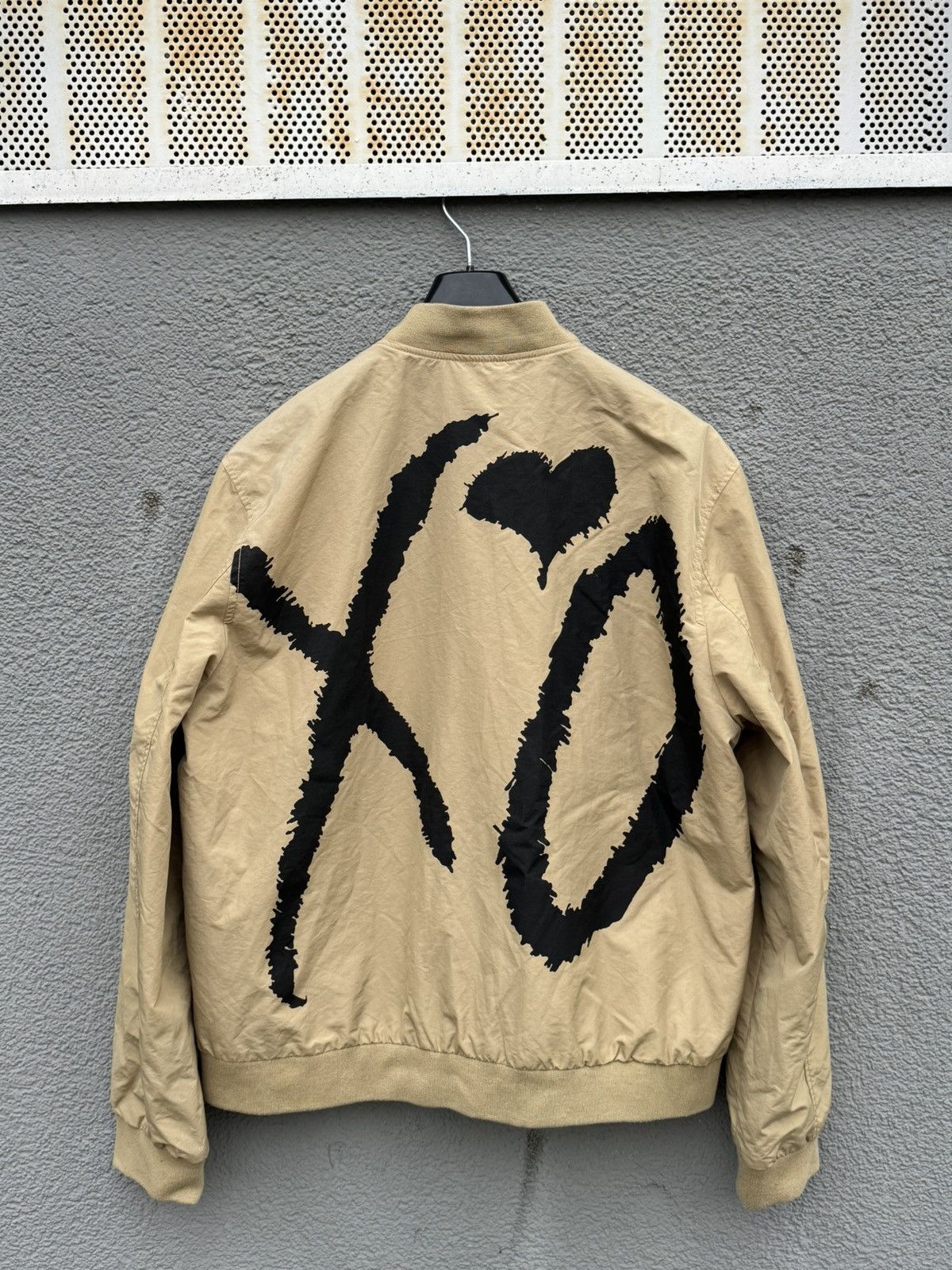 H M The Weeknd x HM XO Bomber Khaki Beige Bomber jacket Grailed