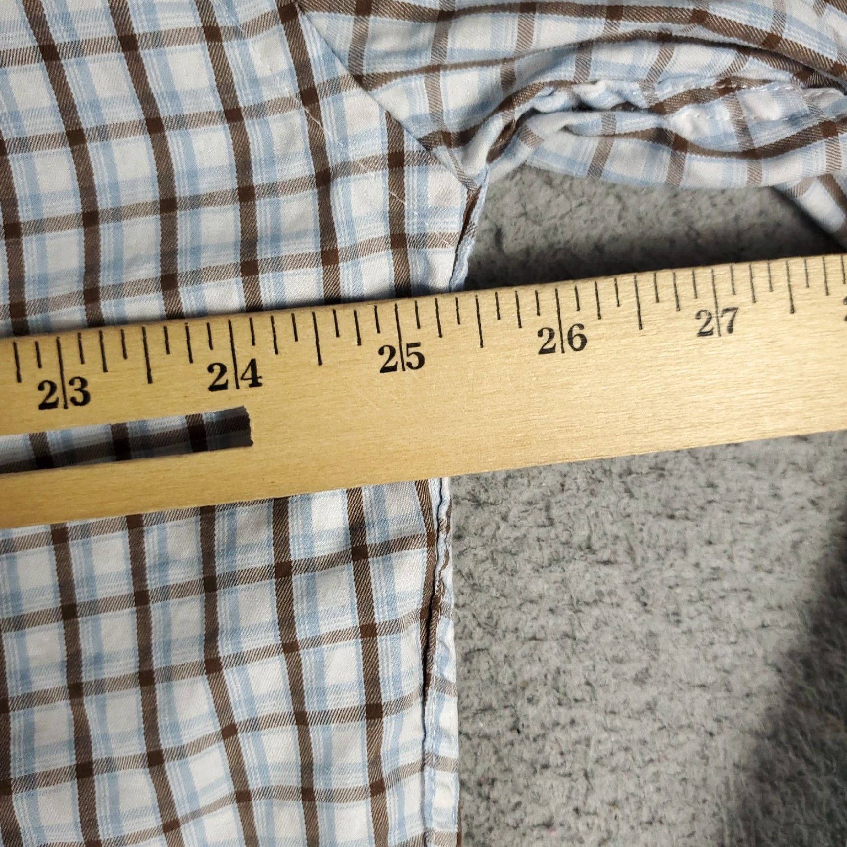 Peter Millar Peter Millar Shirt Mens XL Brown Blue Plaid Button-Up Long Sleeve Casual Size US XL / EU 56 / 4 - 5 Thumbnail