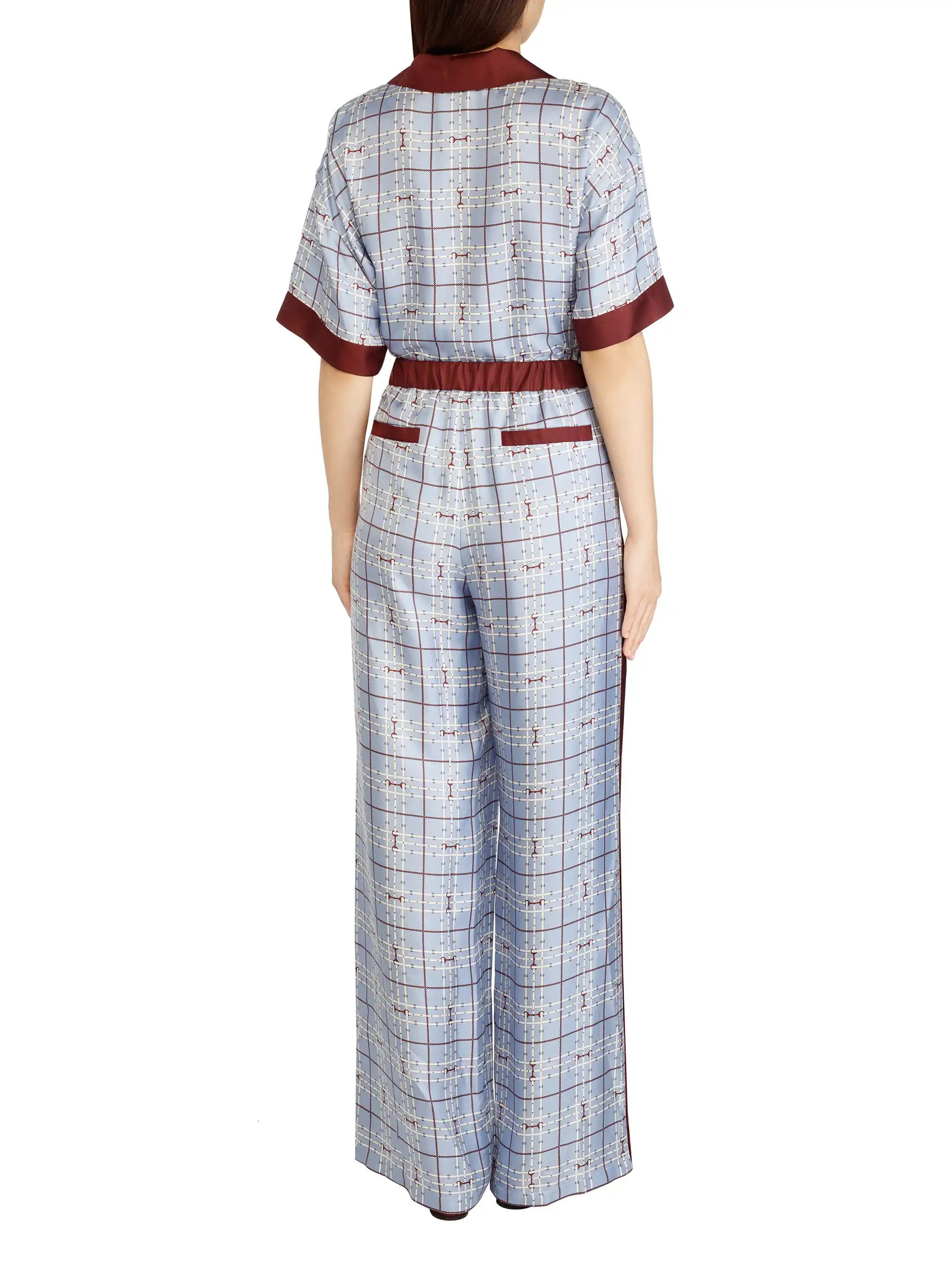 Gucci o1la5ras0526 Printed Silk Twill Pants Trousers in Multicolor Size 26" / US 2 / IT 38 - 3 Thumbnail