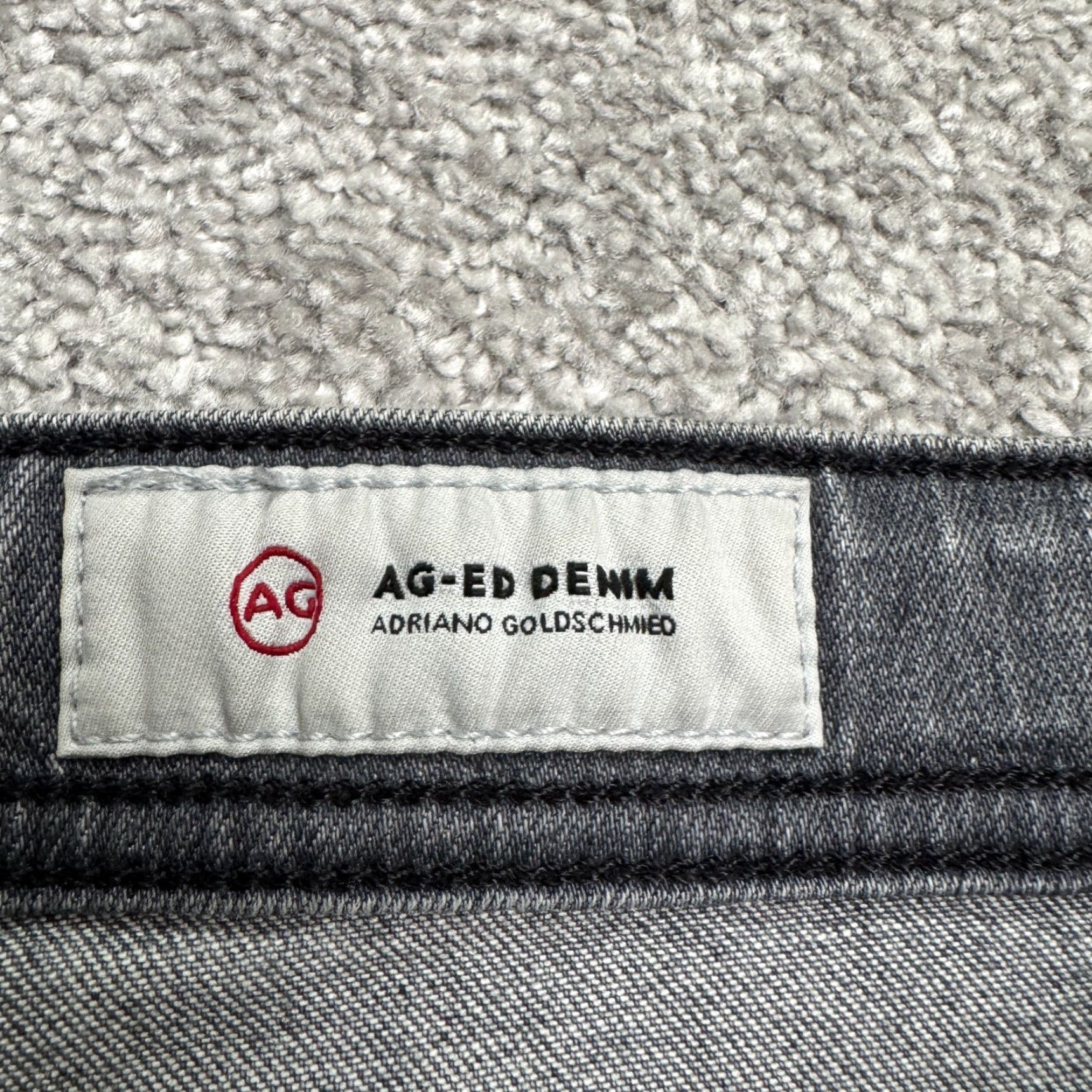Denime AG Adriano Goldschmied Everett Jeans Slim Fit Straight Leg Mens 36R Gray Size US 36 / EU 52 - 7 Thumbnail