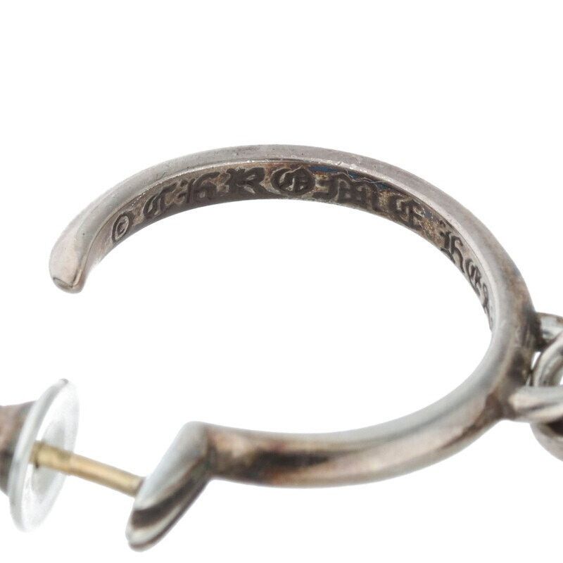 Chrome Hearts Chrome Hearts Tiny CH Cross Hoop Silver Earring Size ONE SIZE - 3 Thumbnail