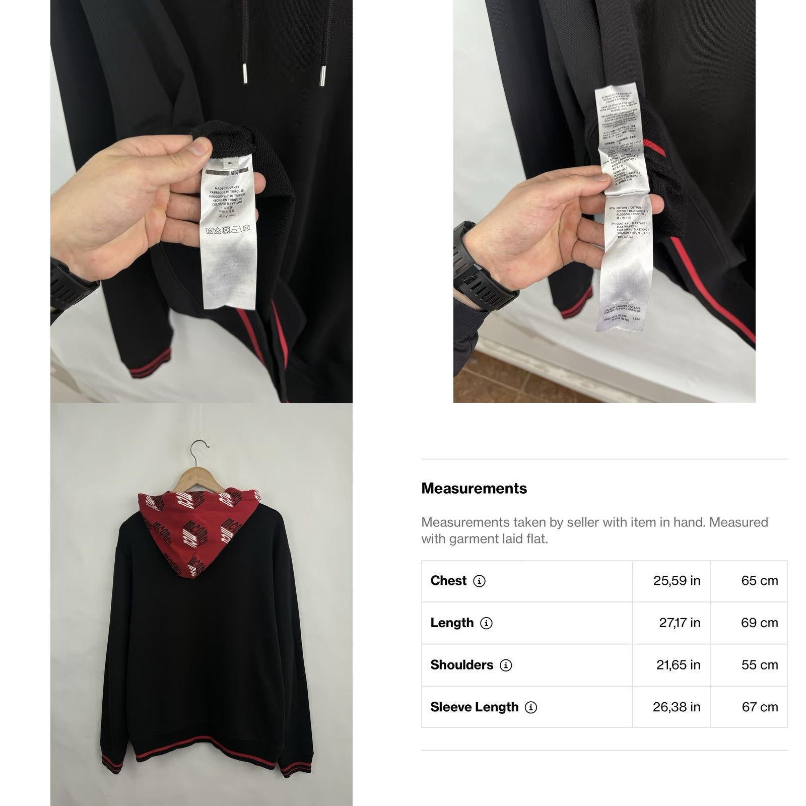 Alexander McQueen VINTAGE Alexander McQueen MCQ Black Hoodie Rare Retro XL Mens Hoodie Pullover Black 2000s Retro MCQ Size US XL / EU 56 / 4 - 9 Thumbnail