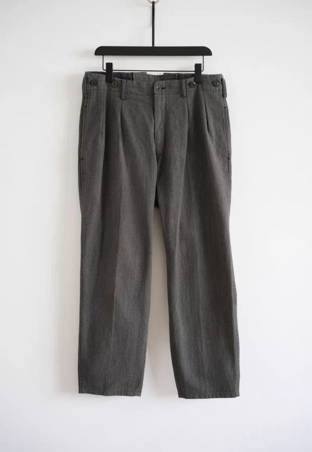 Yohji Yamamoto 10SS Gray Stripe Fishtail Trousers K4