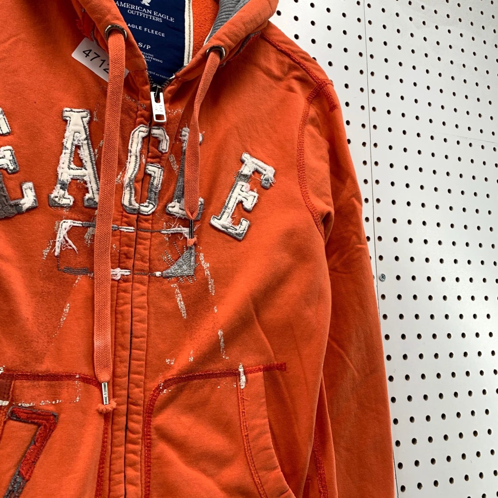 American Eagle Outfitters VINTAGE American Eagle Hoodie Sweatshirt Mens Small Orange Distressed Embroidered Y2K Size US S / EU 44-46 / 1 - 7 Thumbnail