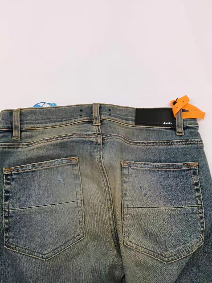 Amiri Amiri Size 32 Blue cattle jeans with holes in their knees Size US 32 / EU 48 - 6 Thumbnail