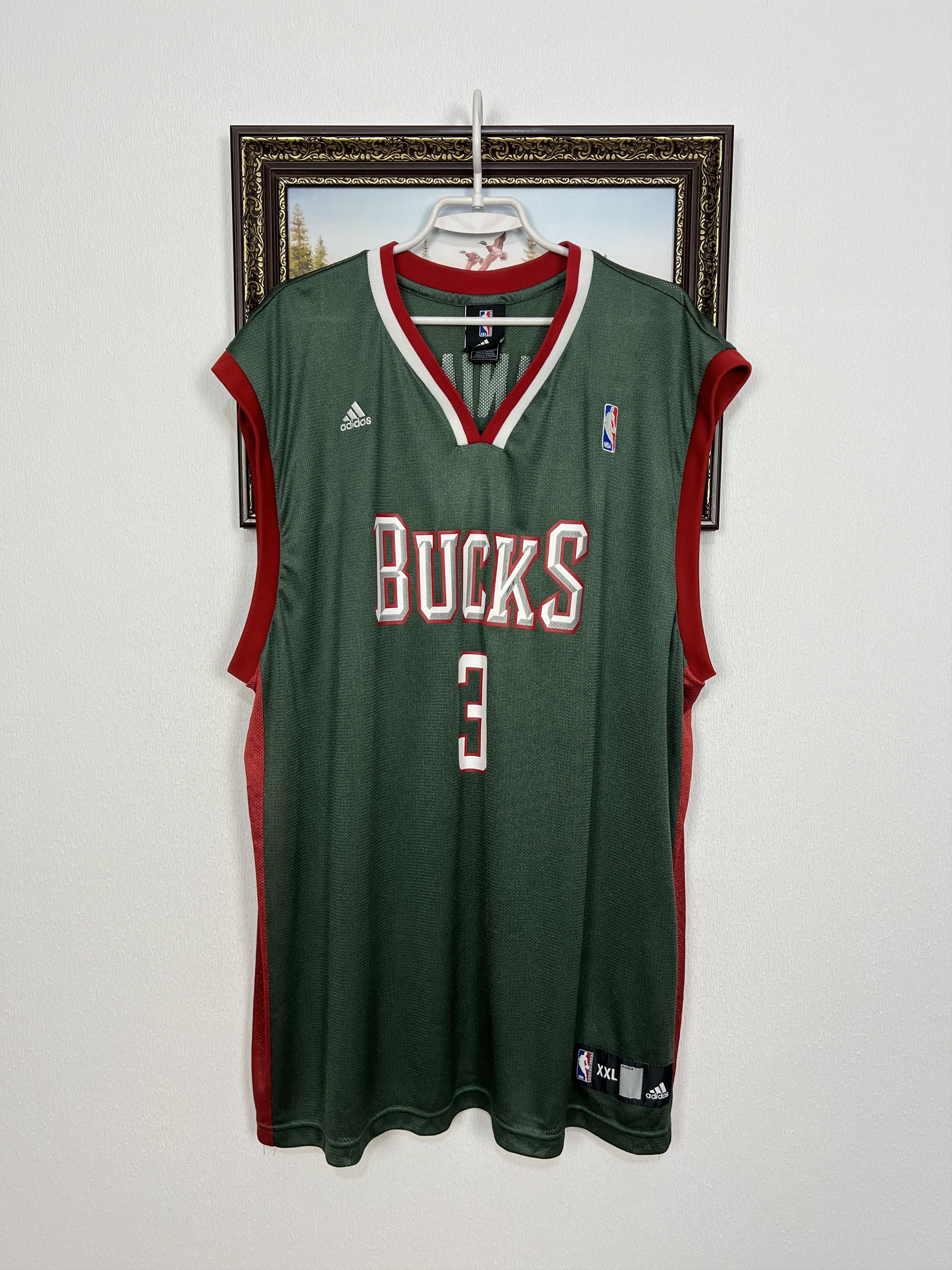 Adidas Vintage NBA Milwaukee Bucks Brandon Jennings Jersey NBA Size US XXL / EU 58 / 5 - 1 Thumbnail