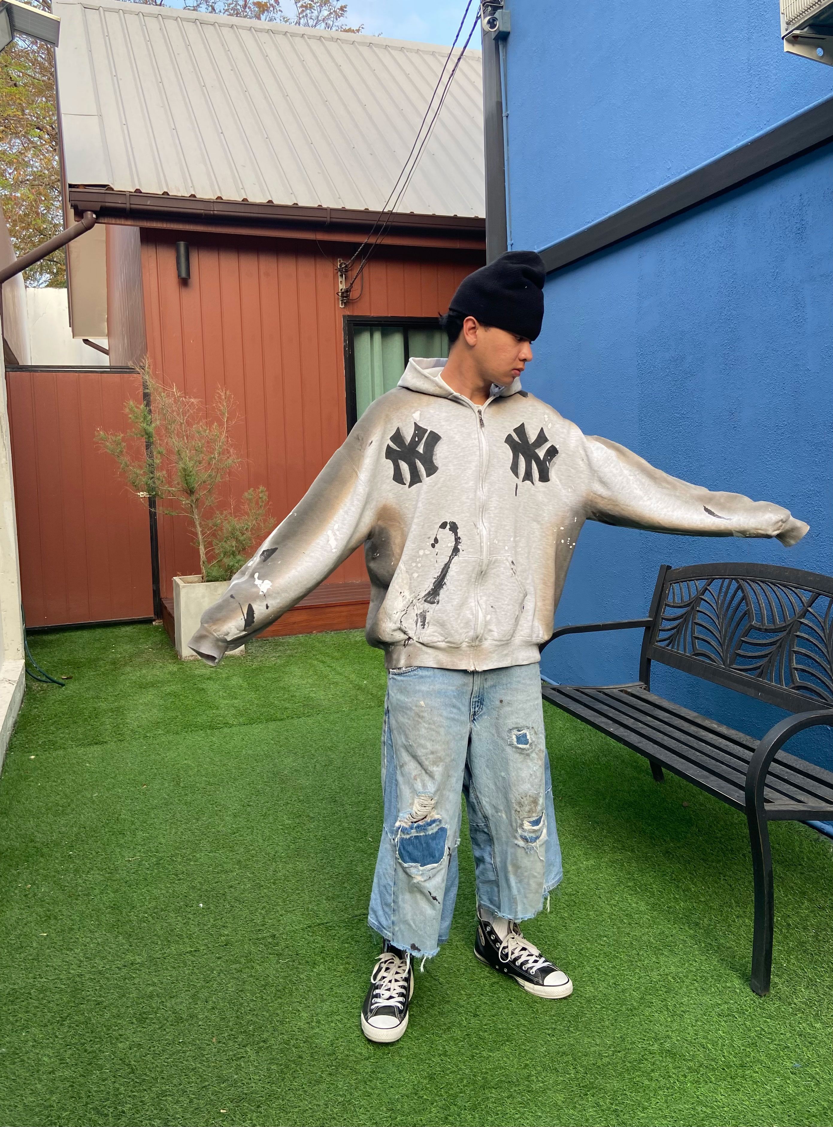 Russell Athletic XXL* 90s Vintage Russell ”NY NY“ ZIP Hoodie Size US XXL / EU 58 / 5 - 7 Thumbnail