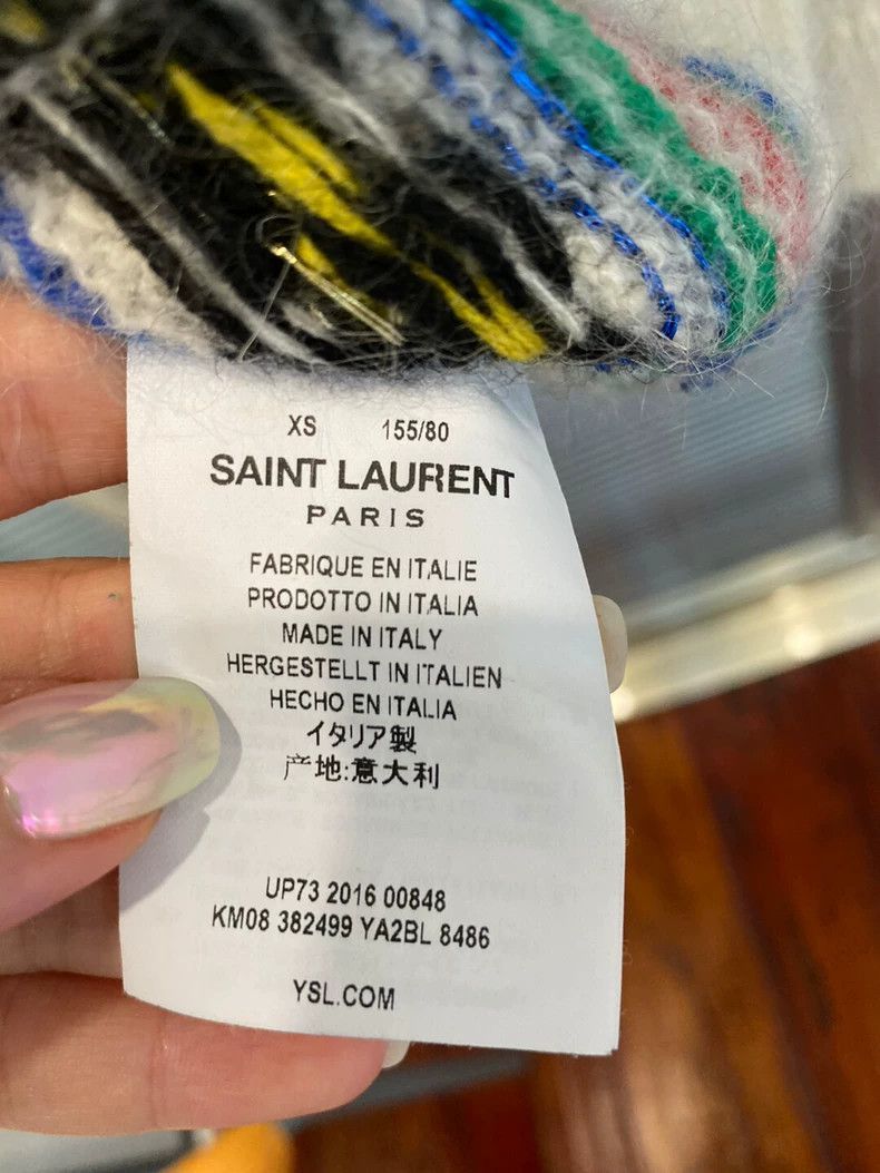 Saint Laurent Paris Saint Laurent Paris Saint Laurent Multicolor Knit Cardigan Size US XS / EU 42 / 0 - 4 Thumbnail