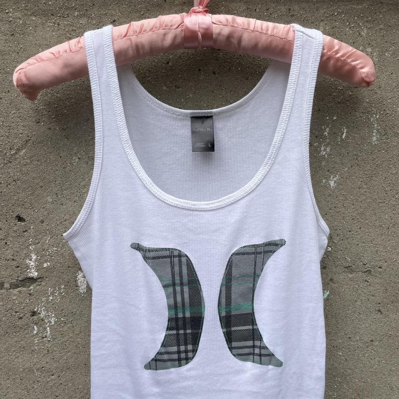 Hurley White Plaid Logo Hurley Tank Size Large Slim Fit Size L / US 10 / IT 46 - 8 Thumbnail