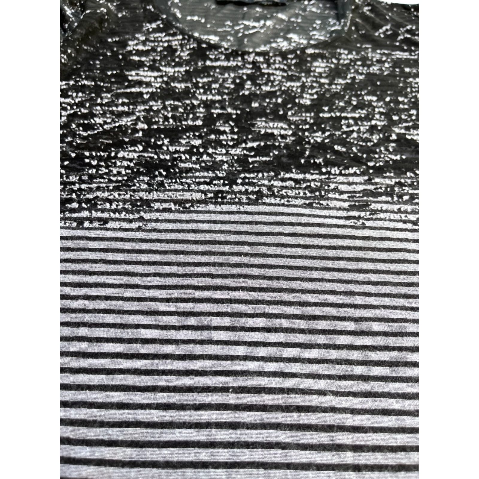 Allsaints VINTAGE AllSaints Women's Zane Rok Tee Striped Short Sleeve Crew Neck Pullover Casual Size S Gray Cotton Blend Knit Sold Regular Women’s Size S / US 4 / IT 40 - 5 Thumbnail