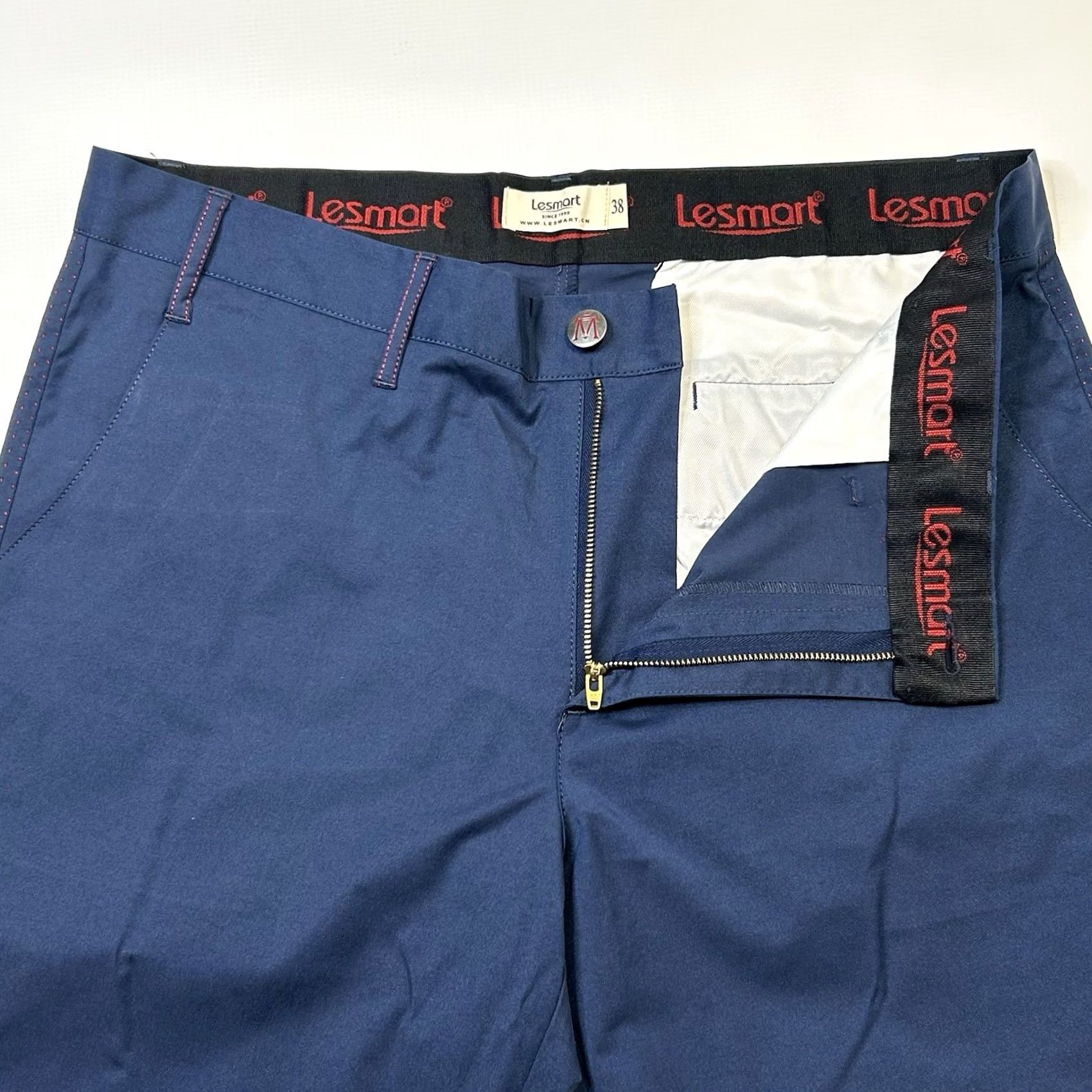 Vintage Lesmart Men’s Golf Chino Pants 38x32 Blue Red Stretch Relaxed Straight Shirt Adult Regular Size US 38 / EU 54 - 6 Thumbnail