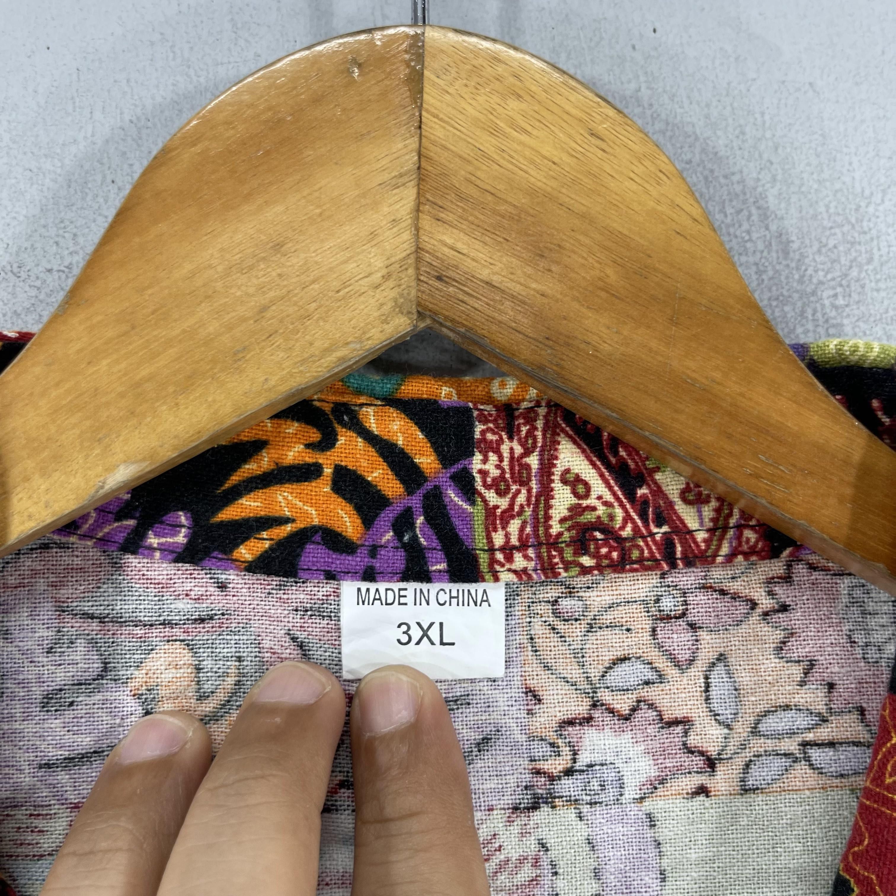 Japanese Brand Vtg Pacthwork Flower Paisley Multicolor Reconstruct Flannel Size US M / EU 48-50 / 2 - 4 Thumbnail