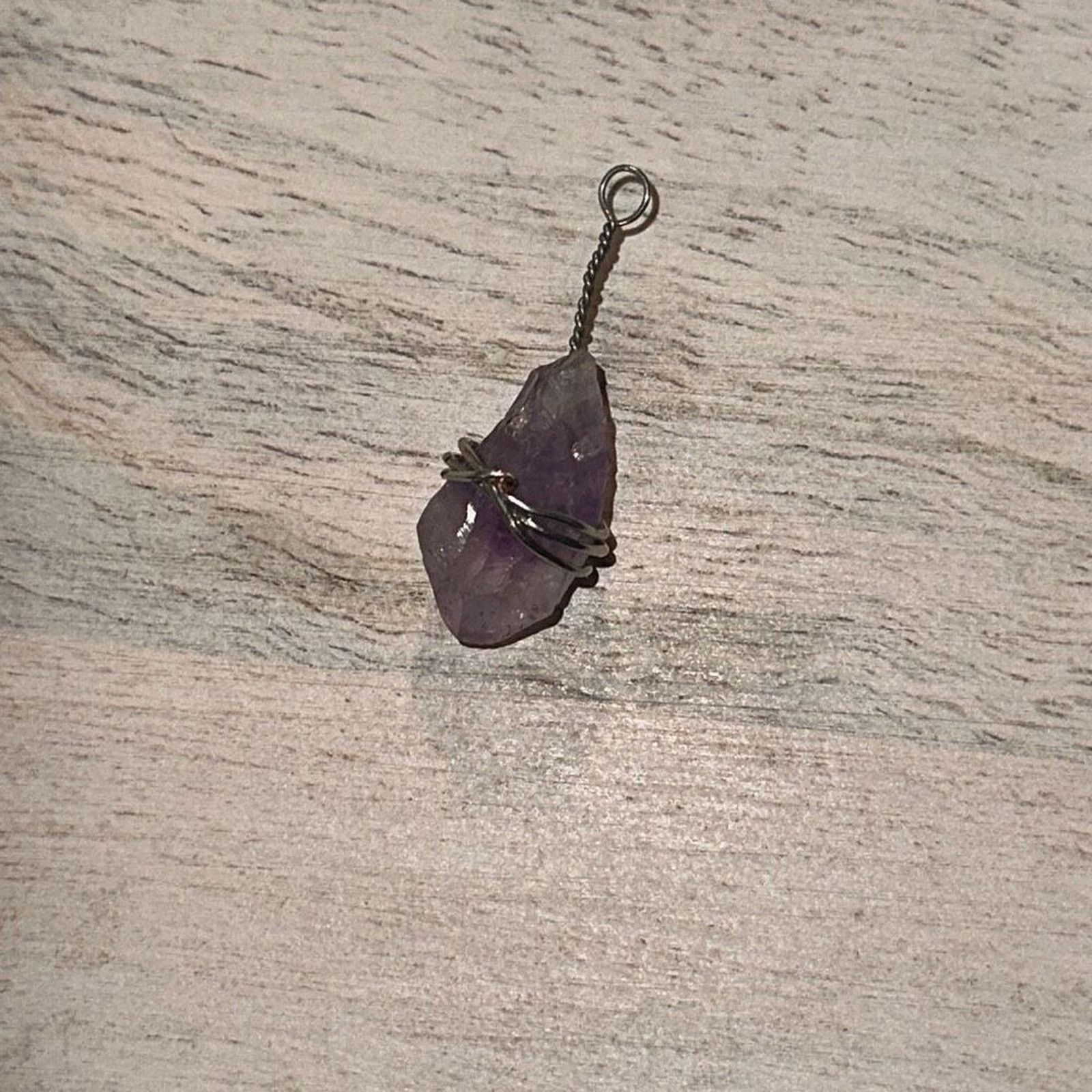 Other Small Artisan Handmade Raw Amethyst Drop Pendant | Sz OS Size ONE SIZE - 3 Thumbnail
