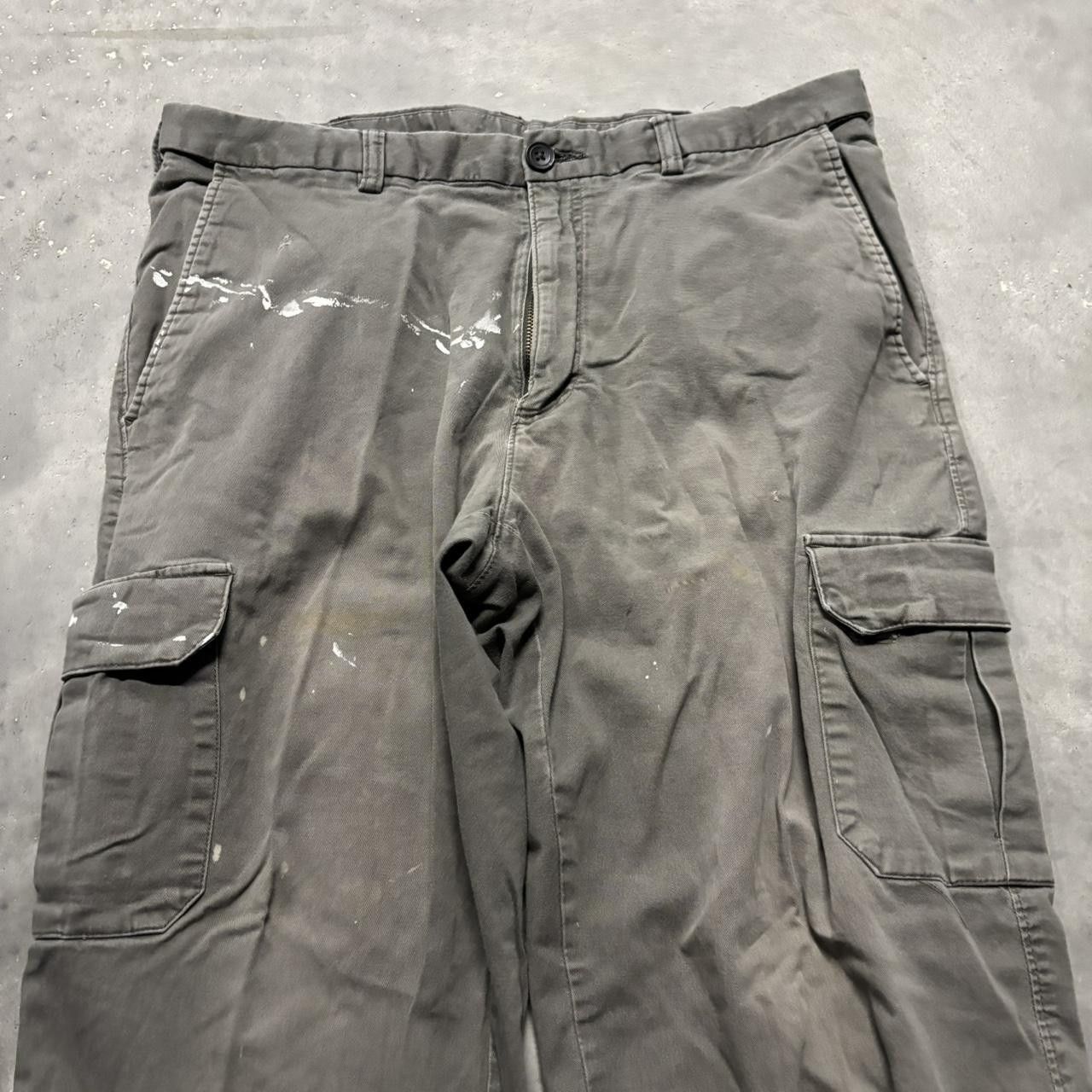 Japanese Brand × Vintage Crazy Vintage Y2K/2000s Grunge Faded Grey Skater Distressed Cargo Pants! Size US 34 / EU 50 - 5 Thumbnail