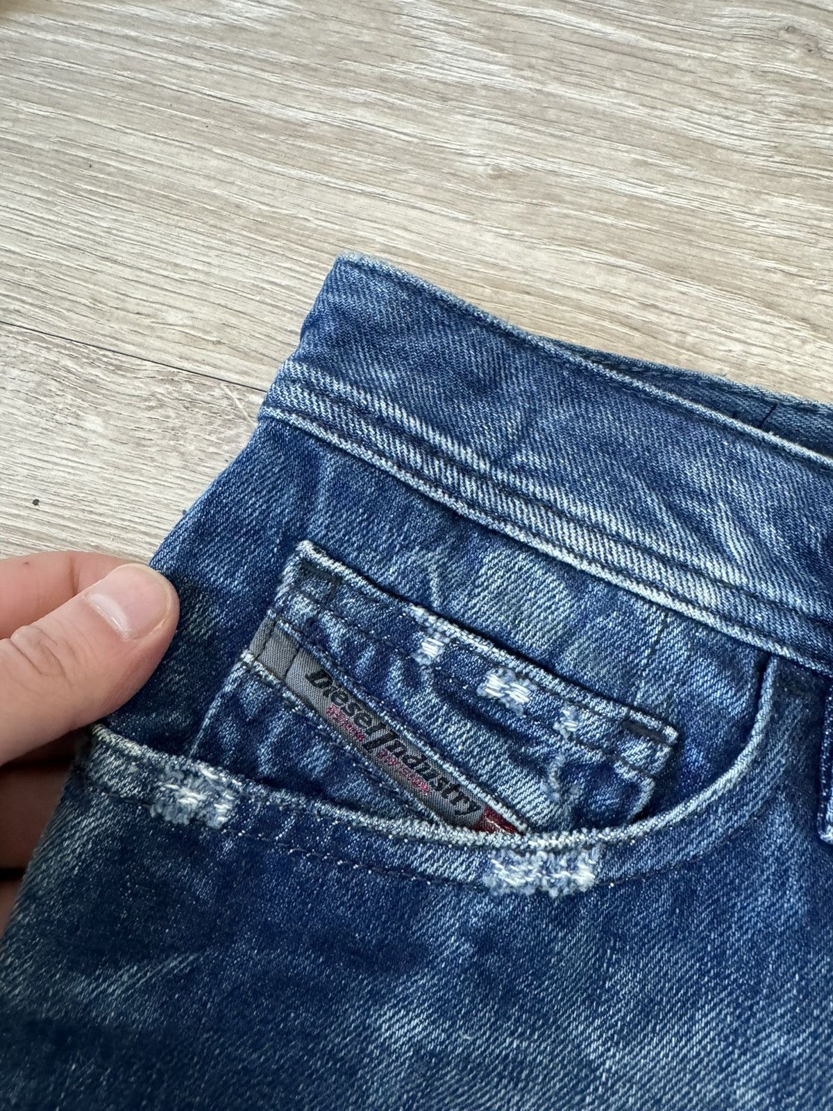 Diesel Vintage Y2K Diesel Japanese Style Wash Denim Mini Skirt Size 29" - 5 Thumbnail