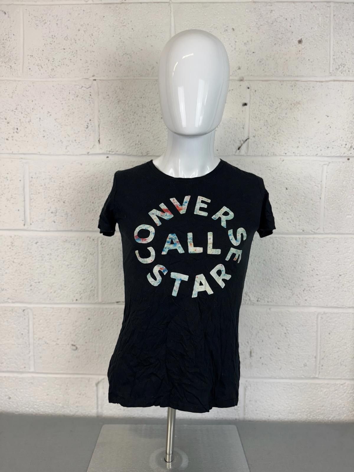 Converse Converse All Star Mens Black Graphic T-Shirt Size S Size US S / EU 44-46 / 1 - 1 Thumbnail
