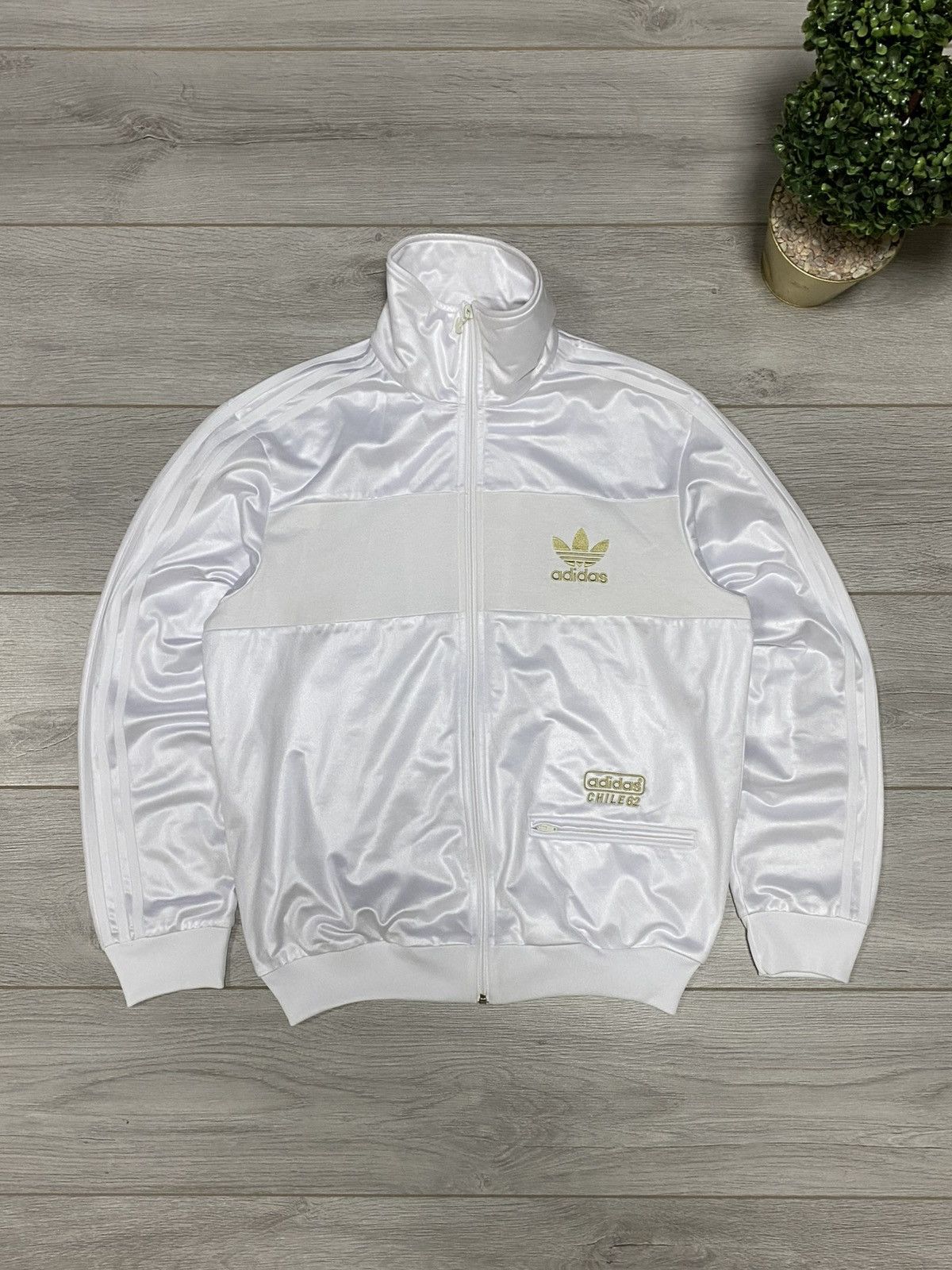 Vintage Y2k Adidas Chile 62 Olympic Zip track Jacket eb0