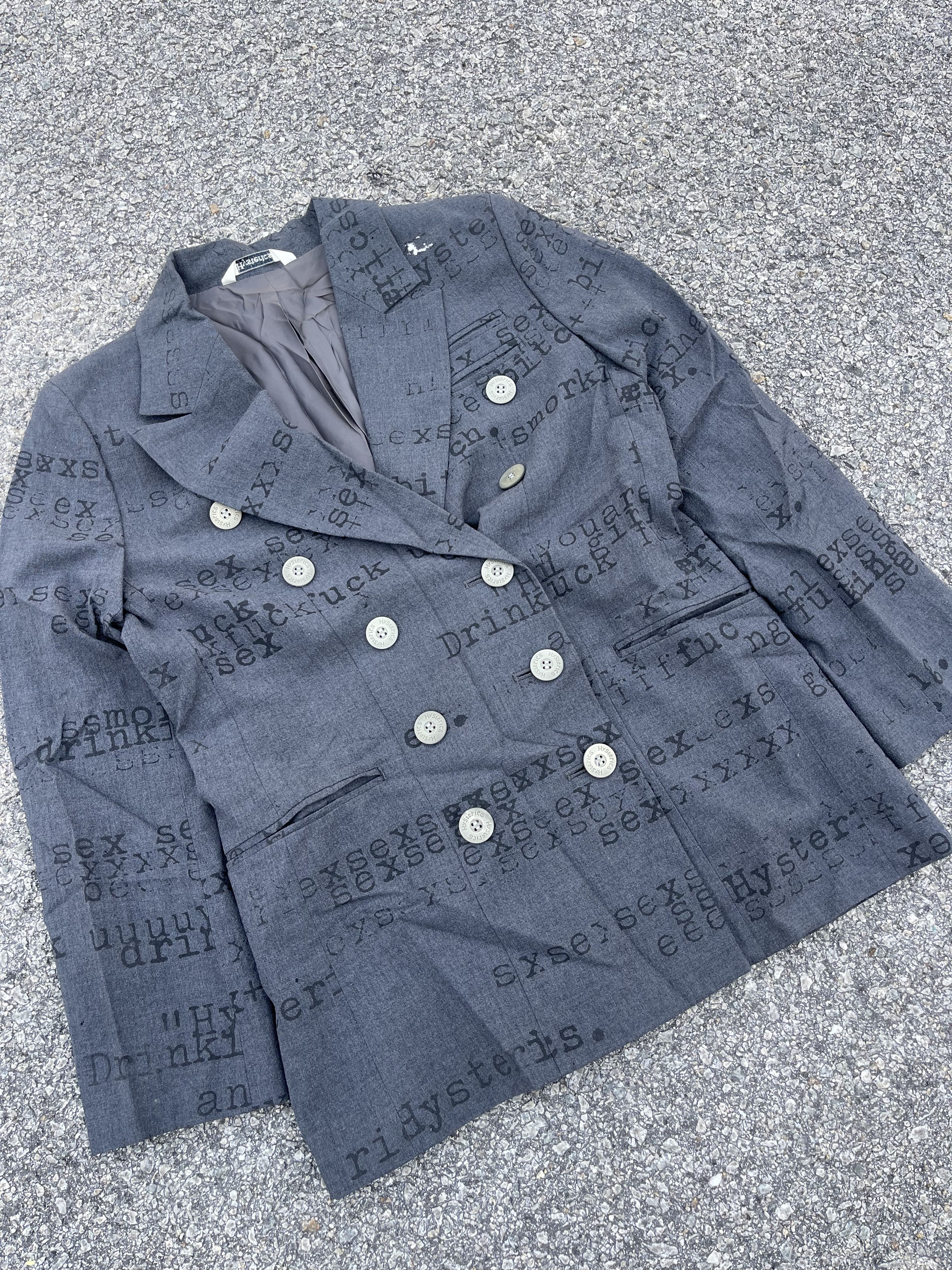 Vintage 90s Hysteric Glamour Blazers “SEX” Travis Scott