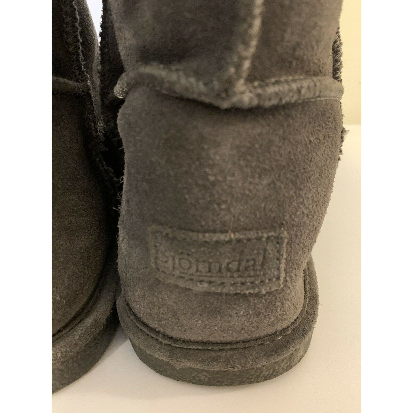 Other Bjorndal Zoe Mid Calf Boots Gray Leather Sheepskin Lined Pul Size US 8 / IT 38 - 7 Thumbnail