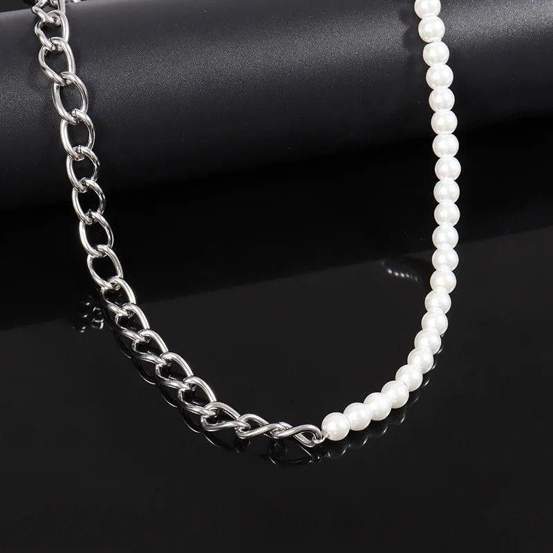 Jewelry Fuax Pearl Chain Link Necklace Size ONE SIZE - 3 Thumbnail