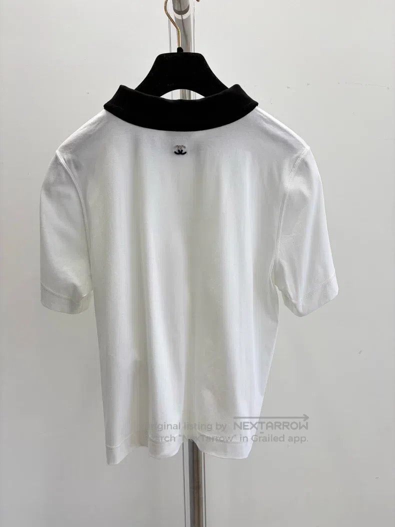 Chanel Chanel Doll collar white pleated T-shirt Size XS / US 0-2 / IT 36-38 - 2 Thumbnail