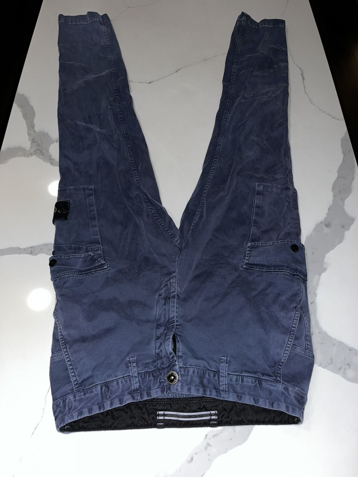 Stone Island Stone Island Type SL Navy Blue Cargo Trousers Size US 31 - 1 Thumbnail