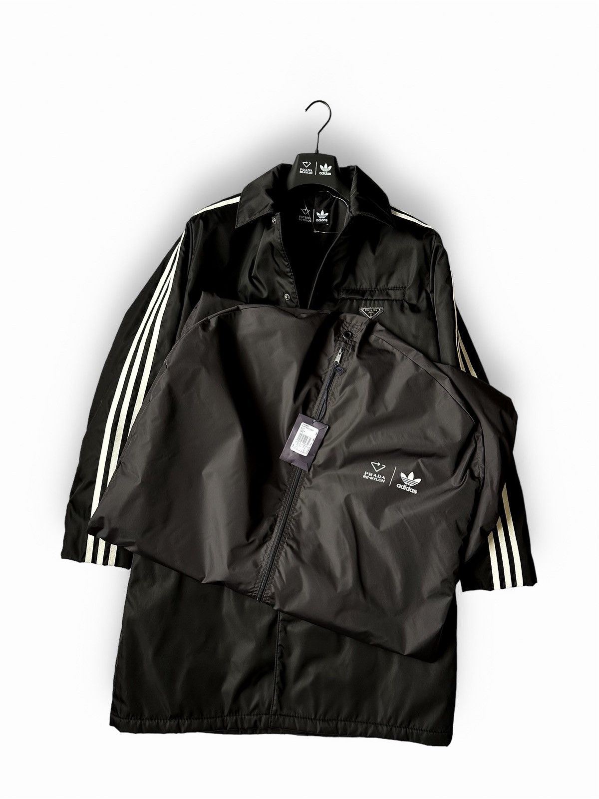Adidas × Prada ❗️NEW❗️ Prada x adidas Re-Nylon Track Coat - Black Size US L / EU 52-54 / 3 - 7 Thumbnail