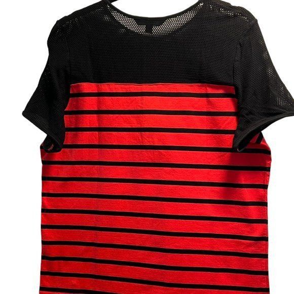 Lauren Ralph Lauren Lauren Ralph Lauren Red & Black Striped Mesh Back Zip Short Size XXL / US 16-18 / IT 52-54 - 3 Thumbnail