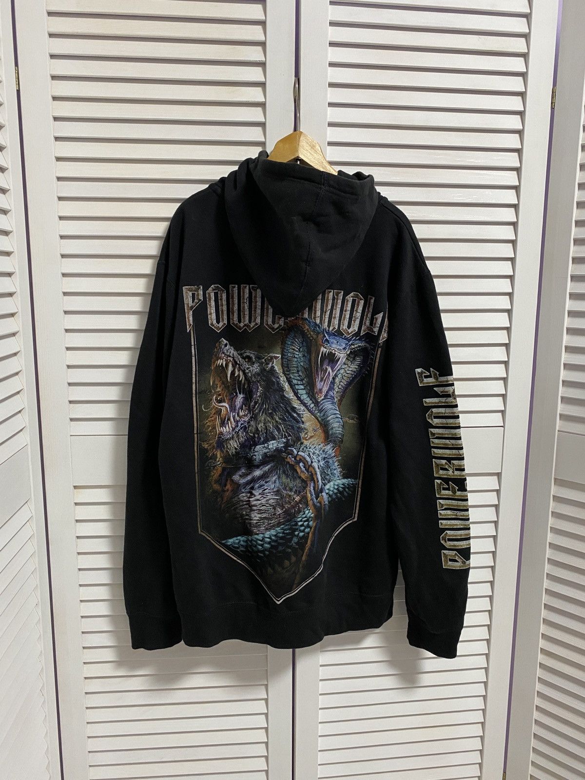 Band Tees × Vintage 🐺 Vintage Zip Up Hoodie PowerWolf GRAPHIC Size US M / EU 48-50 / 2 - 1 Thumbnail