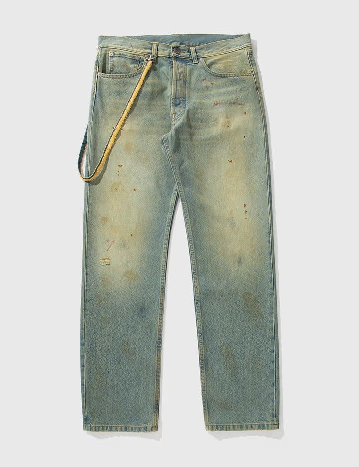 Rare Maison Margiela Distressed Jeans with Strap Pouch