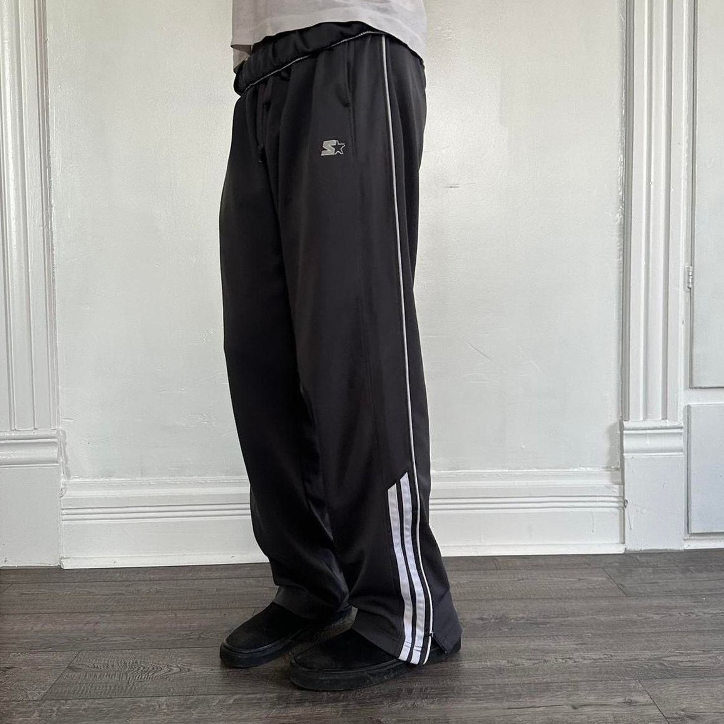 Starter × Vintage Vintage Y2K 00s Starter Sporty Grey Zip Track Sweat Pants Size US 32 / EU 48 - 1 Thumbnail