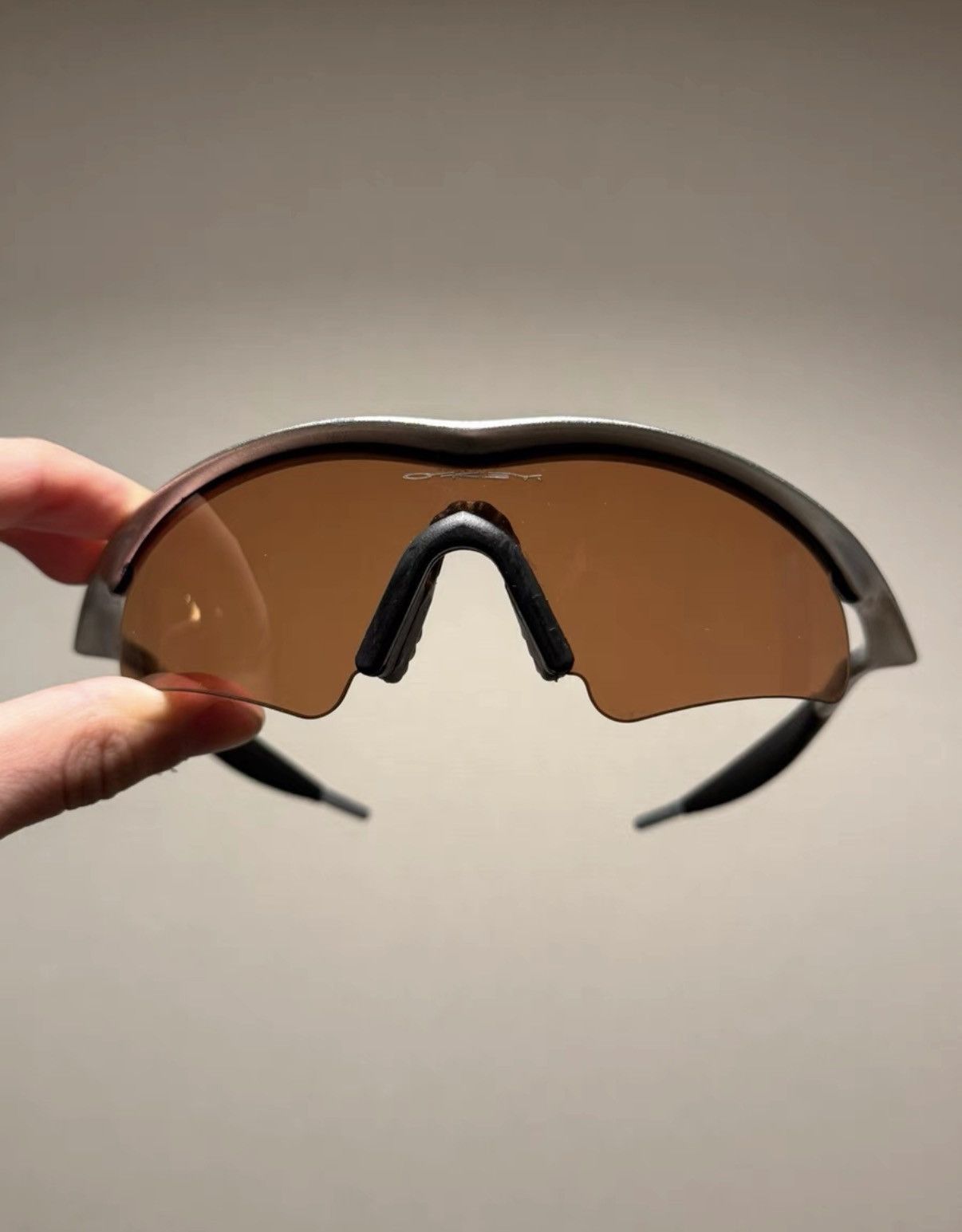 Oakley Oakley M Frame Pro Metallic Silver Sports Sunglasses K24 Size ONE SIZE - 1 Thumbnail