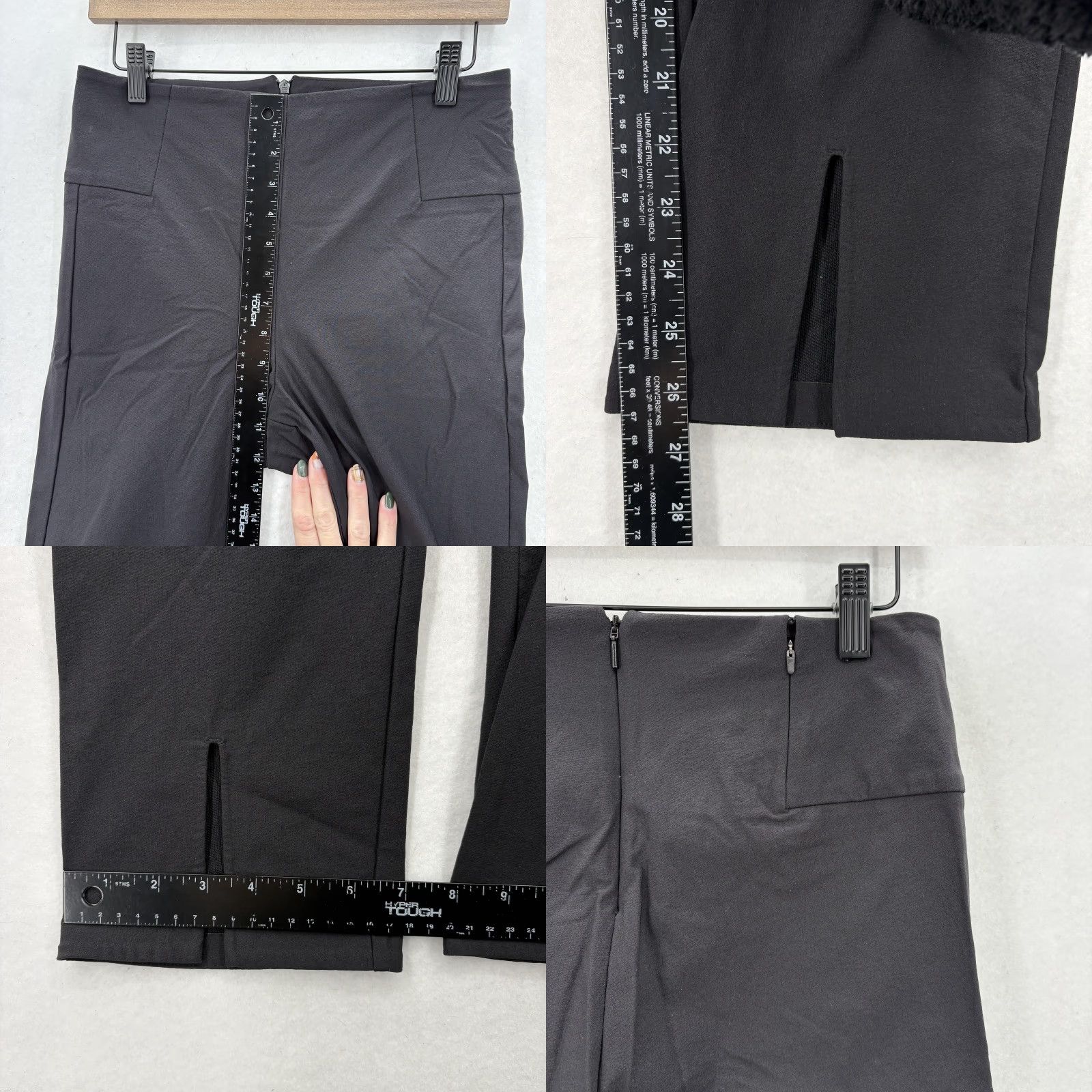 Athleta VINTAGE? No. Athleta Wander Slim Straight Crop Pants Womens 6 Black Stretch Back Zip Career Size 28" / US 6 / IT 42 - 8 Thumbnail