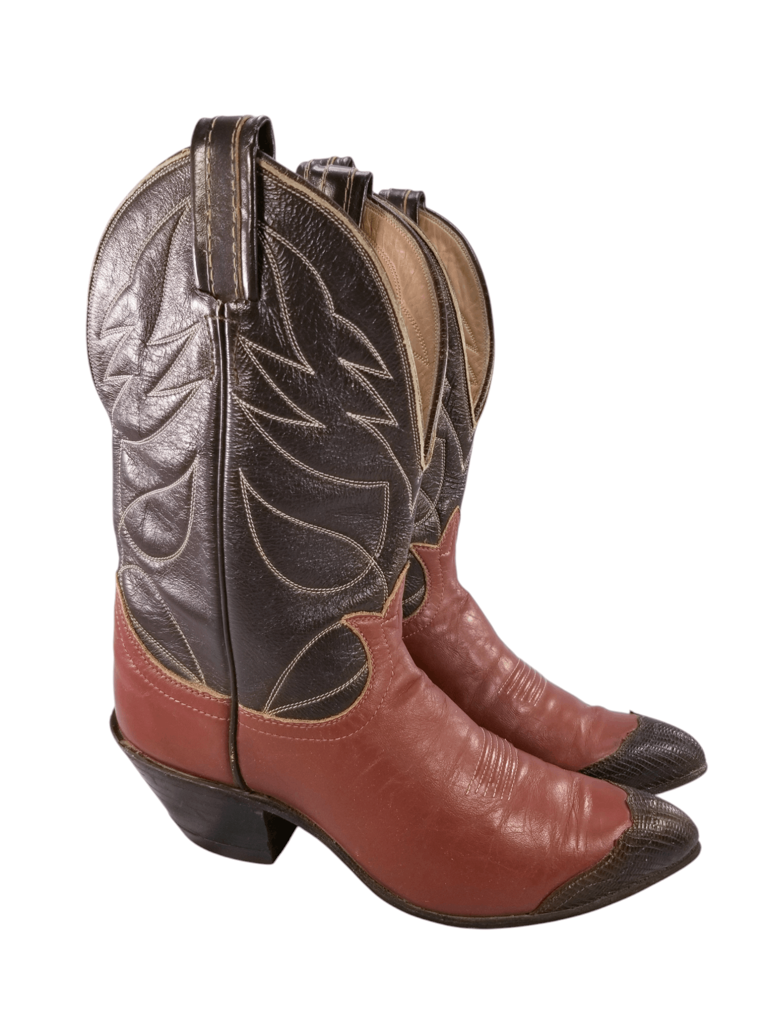 Tony Lama VINTAGE LIZARD WESTERN COWGIRL Size US 5.5 / IT 35.5 - 1 Thumbnail
