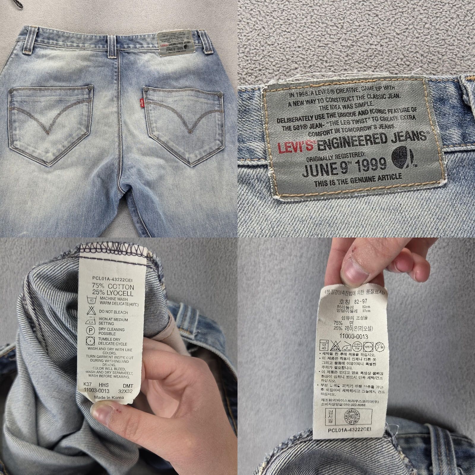 Levi's VINTAGE Levi's Engineered Jeans Men 30x27 Relaxed Denim Distressed Pockets 10th Anniversary Blue 90s/Decade? Wait Size US 30 / EU 46 - 10 Thumbnail