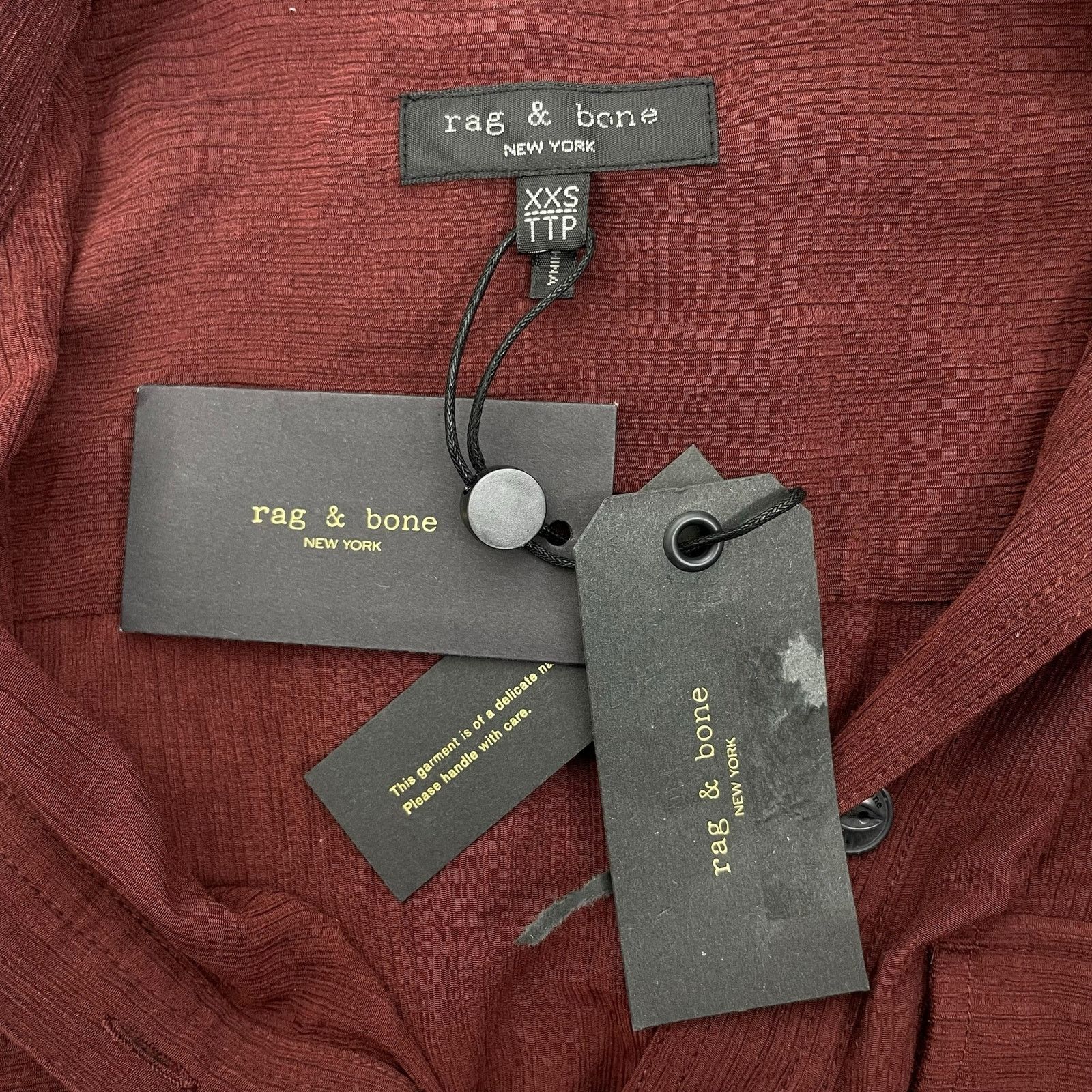 Rag & Bone Rag & Bone Oasis Button Down Shirt Dress Deep Red Size XXS Size XXS / US 00 / IT 34 - 10 Thumbnail