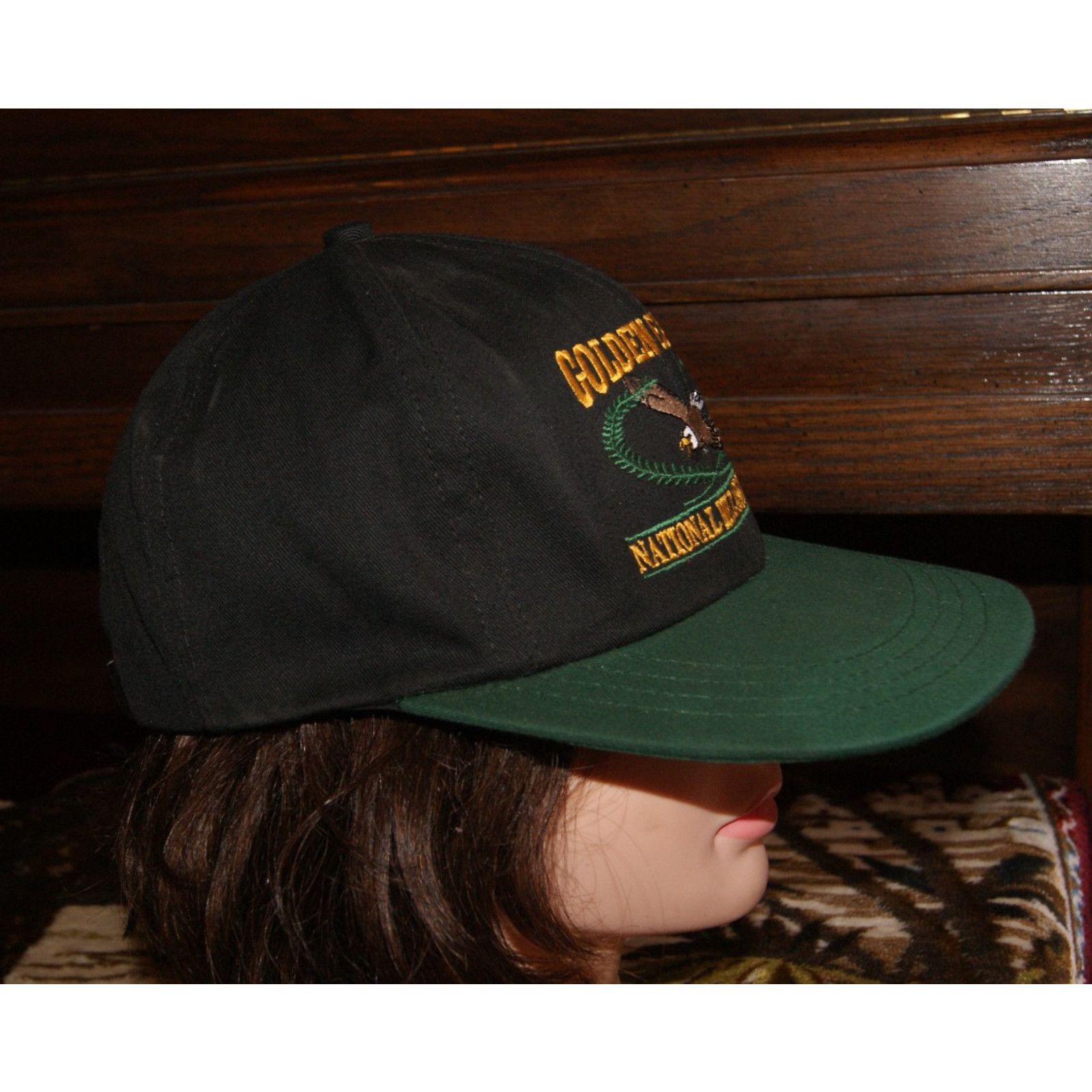 Vintage VTG NRA Hat Cap Eagles Leather Strapback Embroidered USA Size ONE SIZE - 3 Thumbnail