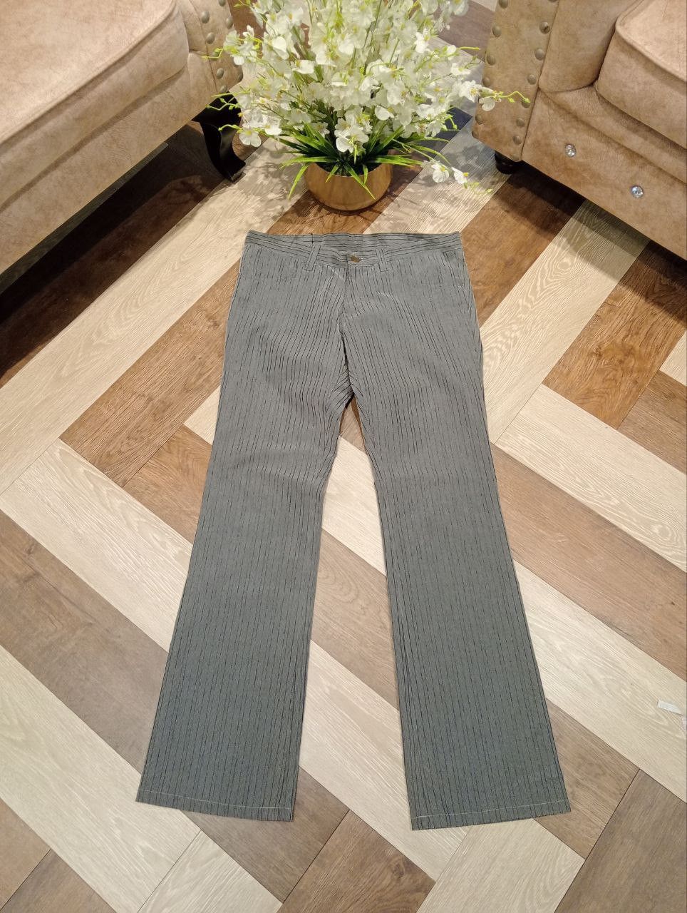 Tornado Mart VINTAGE TORNADO MART STRIPED FLARE PANTS - SIZE L Size US 34 / EU 50 - 4 Thumbnail