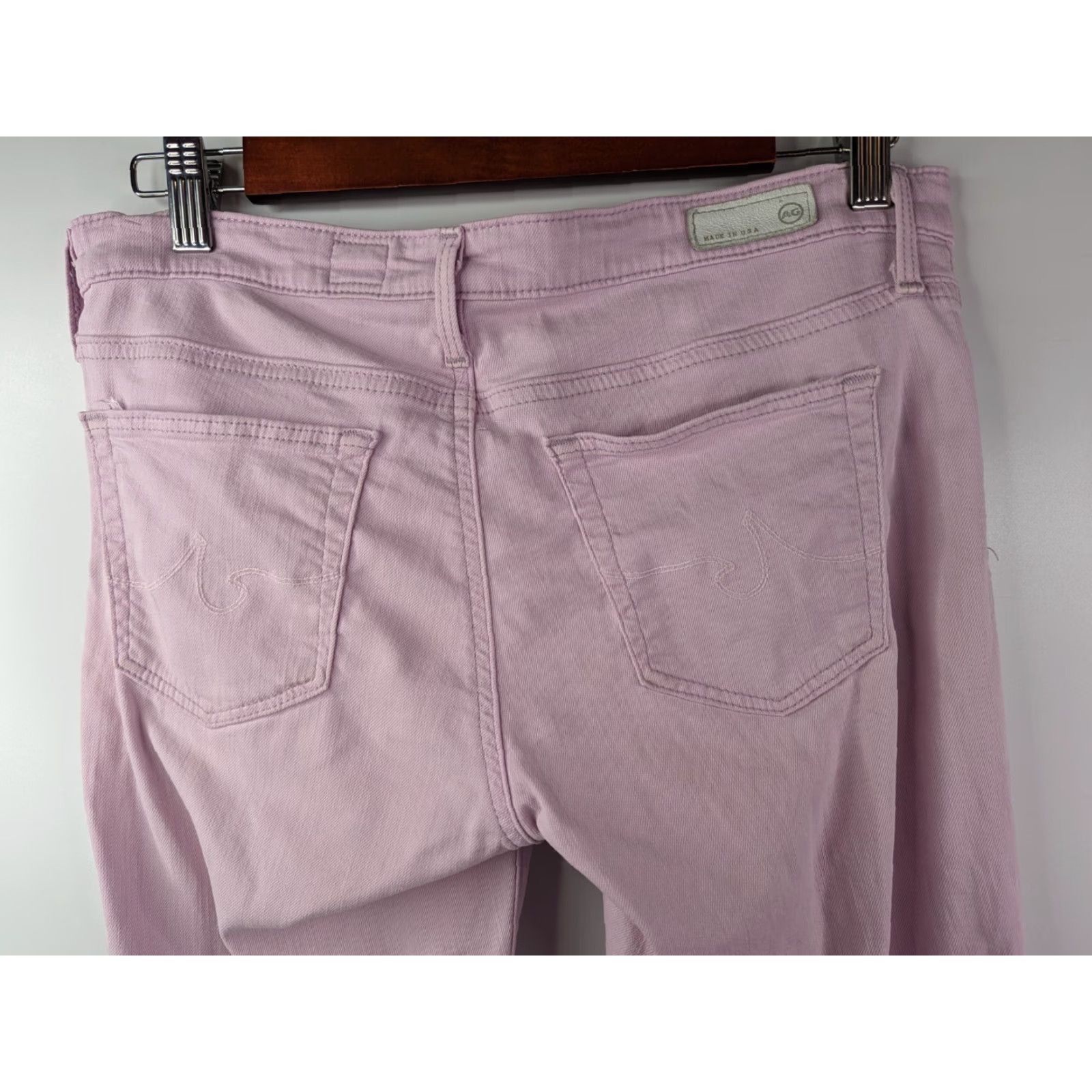 Denime VINTAGE AG Adriano Goldschmied Stevie Pink Denim Jeans Slim Straight 28R Womens Size ONE SIZE - 5 Thumbnail
