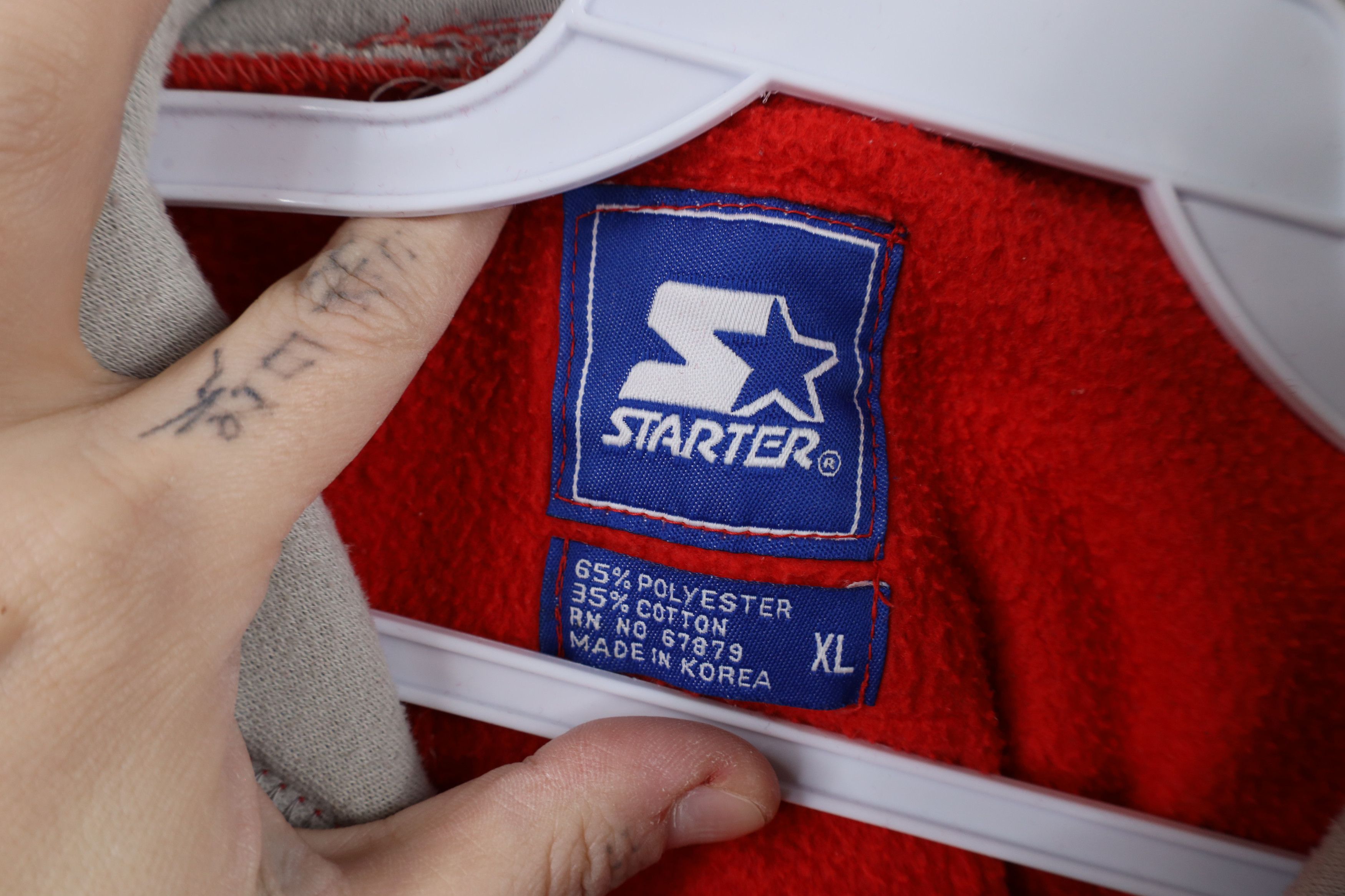 Starter × Vintage Vintage 90s Starter Script Ohio State University Hoodie Red Size US L / EU 52-54 / 3 - 11 Thumbnail