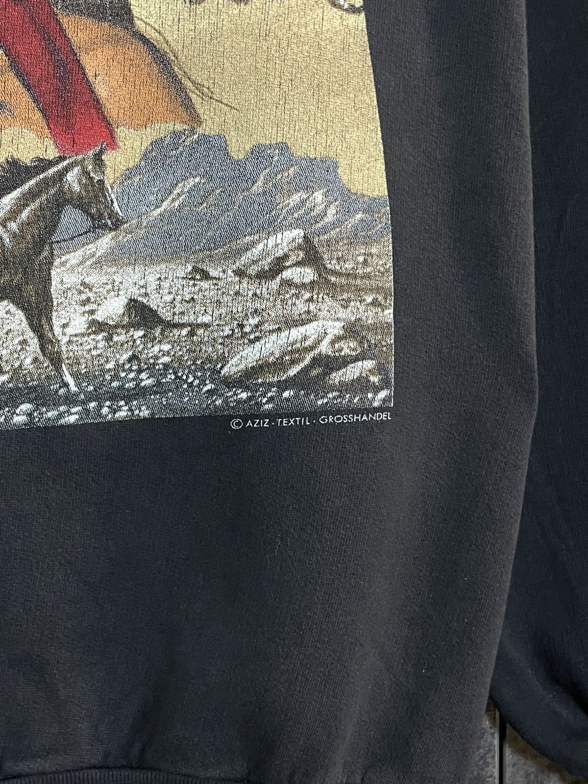Vintage Vintage 90s Native American Boxy Sweatshirt 3D Emblem Harley Size US XL / EU 56 / 4 - 4 Thumbnail