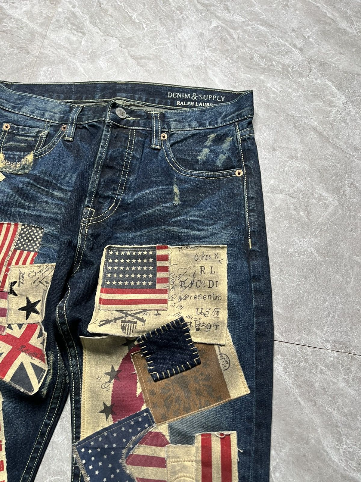 Denim & Supply Ralph Lauren Ralph Lauren Denim & Supply US flag Patchwork Jeans Size US 30 / EU 46 - 6 Thumbnail