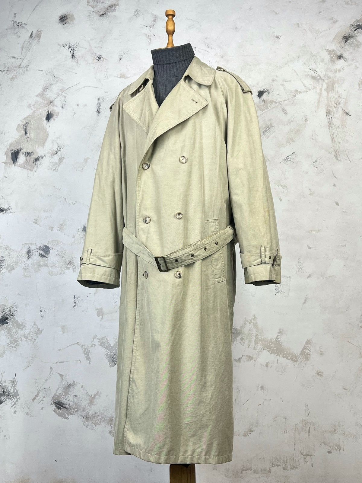 Vintage Vintage Double Breasted Trench Coat Belted Size 54 XL Size US XL / EU 56 / 4 - 1 Thumbnail