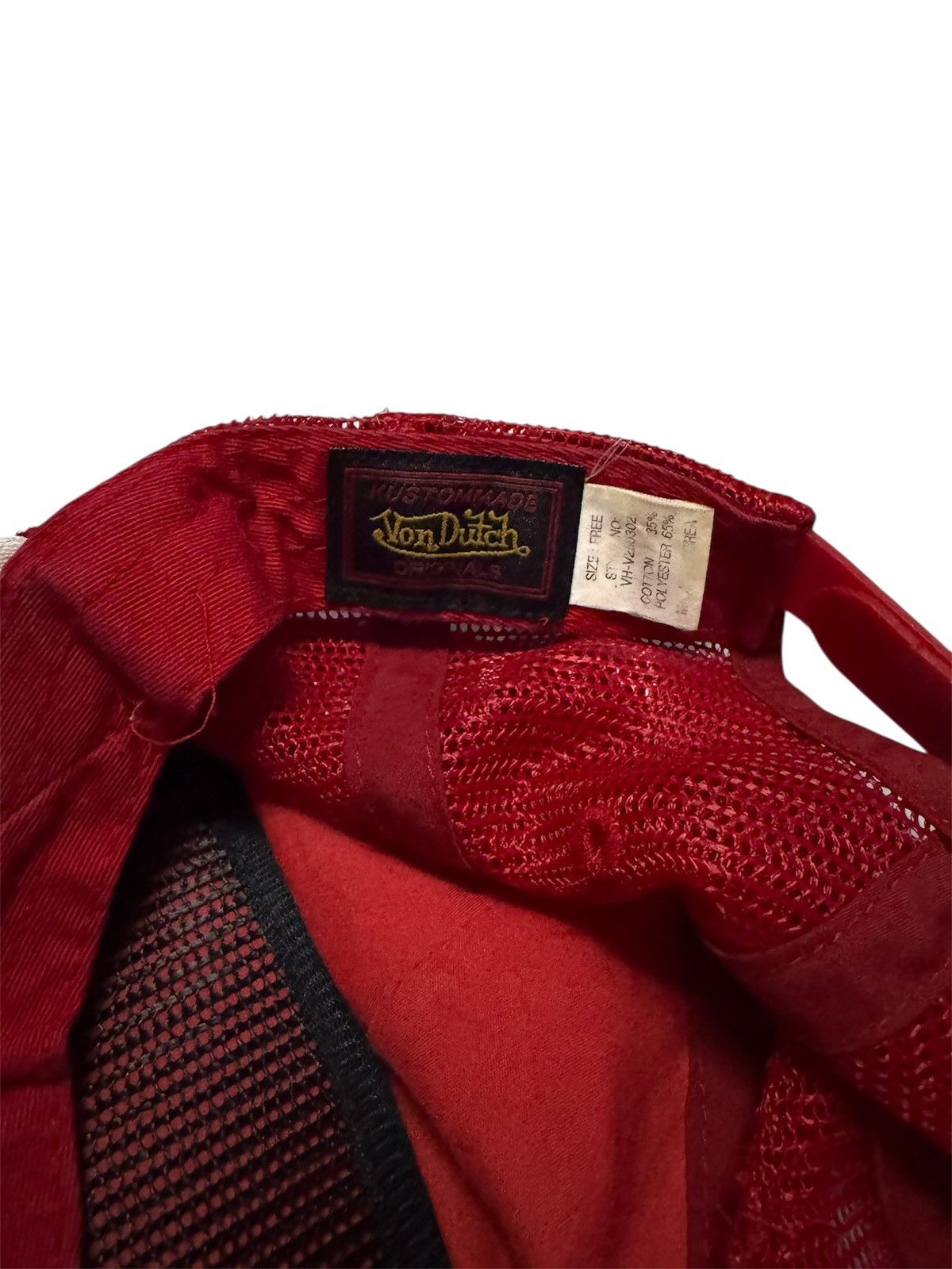 Von Dutch Von Dutch Red Trucker Snapback Cap One Size Size ONE SIZE - 5 Thumbnail