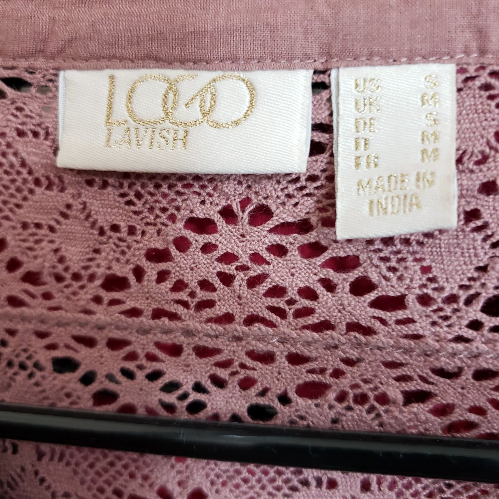 Vintage LOGO Lavish Lori Goldstein Womens Blouse Sz Small Purple Embroidered Button Front Size S / US 4 / IT 40 - 5 Thumbnail