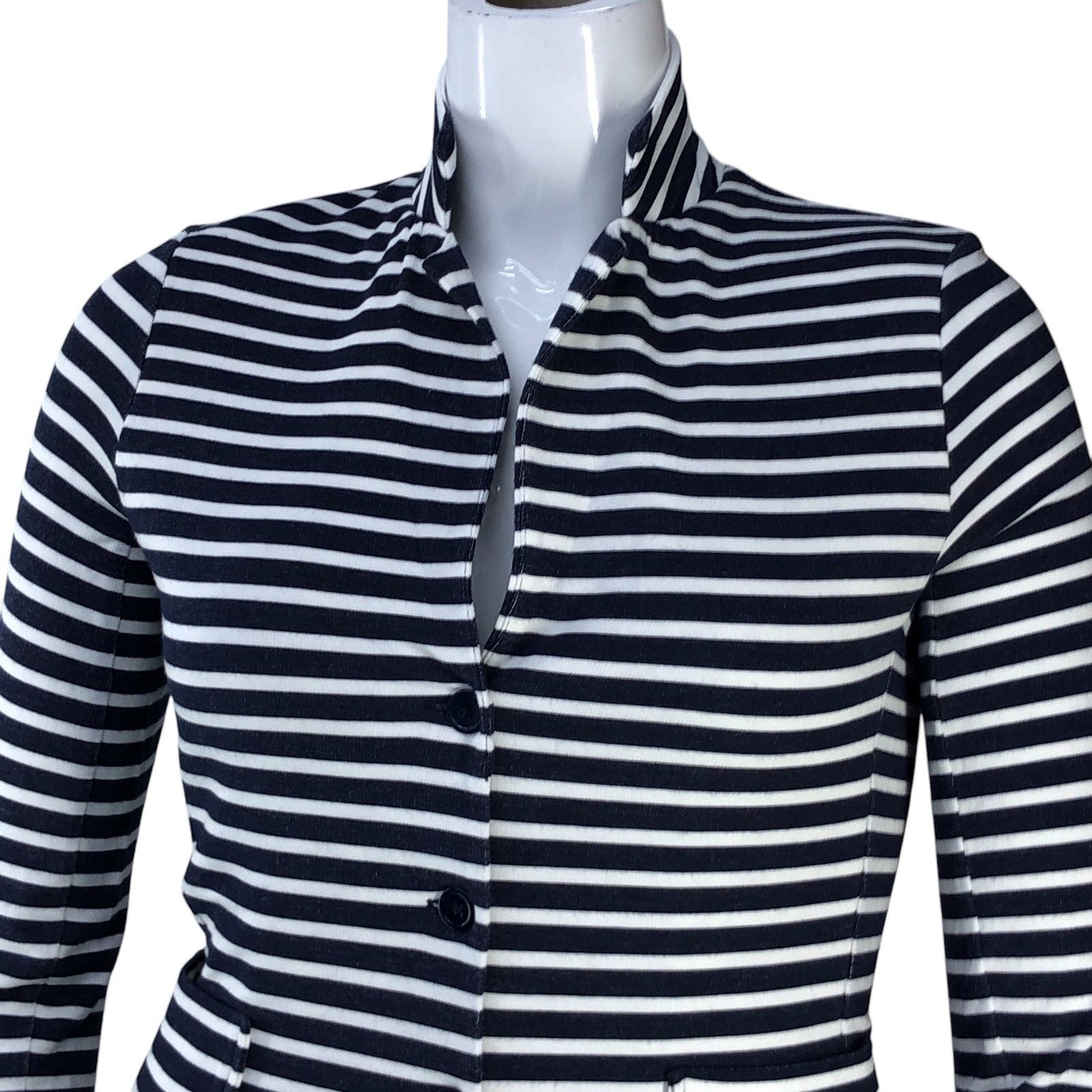 MAJESTIC FILATURES Majestic Filatures Size 2 US M Blazer Soft Touch Striped Size M / US 6-8 / IT 42-44 - 2 Thumbnail