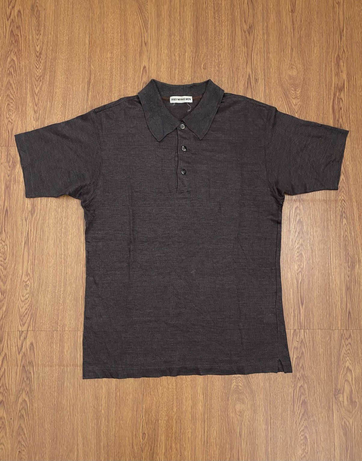 Issey Miyake Issey miyake men dark grey poloshirt Size US L / EU 52-54 / 3 - 1 Thumbnail
