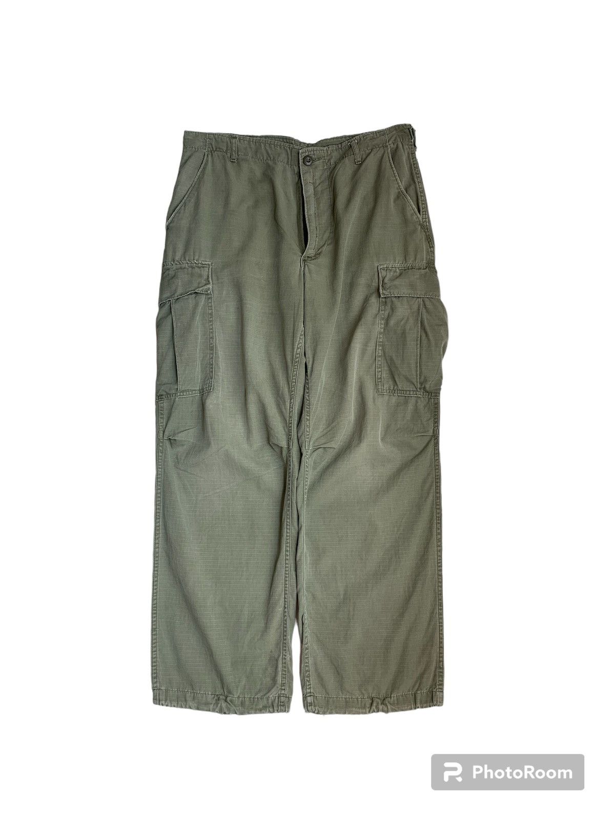 image of Made In USA x Military True Vintage 60S Us Army Jungle Fatigue Trousers Vietnam Era in Olive Green 