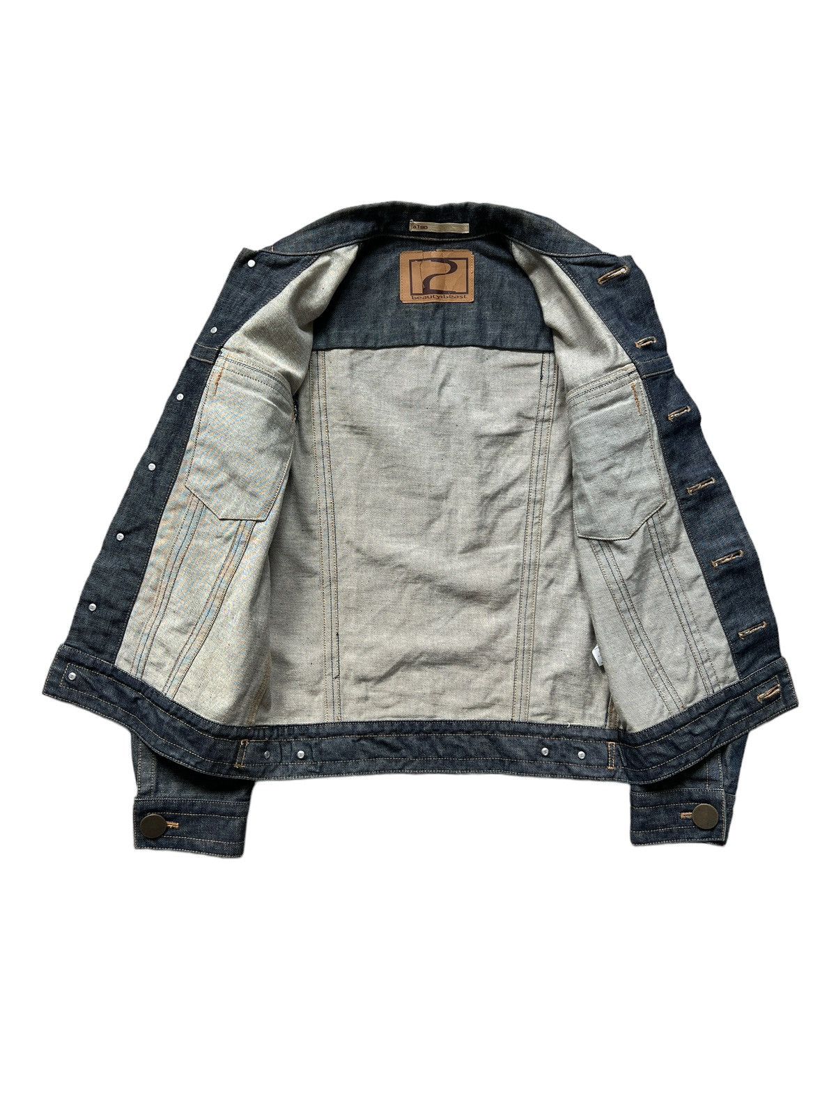 Beauty Beast 1990 Beauty Beast Large Brass Button Denim Jacket Size US M / EU 48-50 / 2 - 11 Thumbnail
