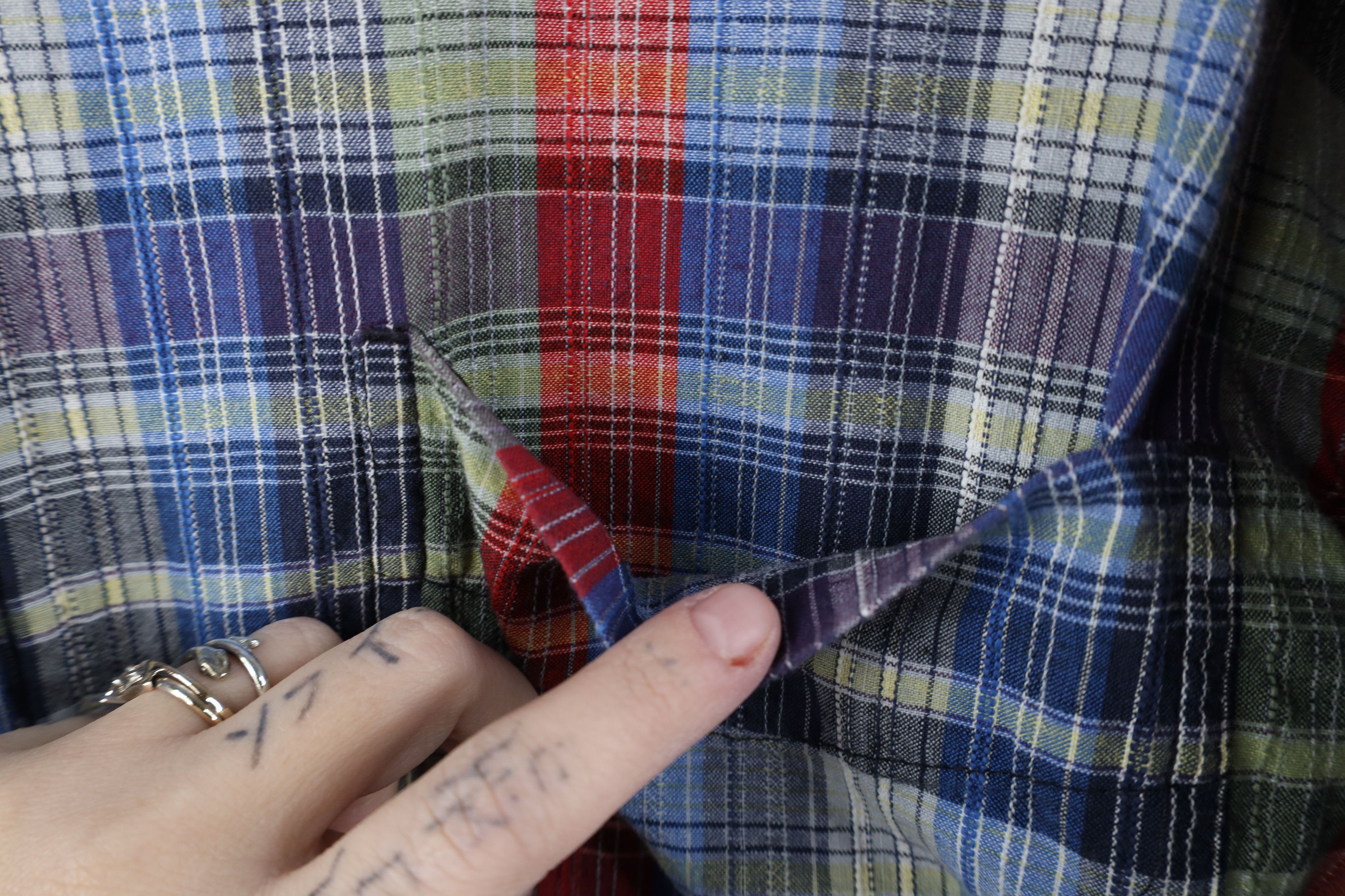 Wrangler Vintage Wrangler Plaid Knit Collared Button Down Shirt Size US M / EU 48-50 / 2 - 4 Thumbnail